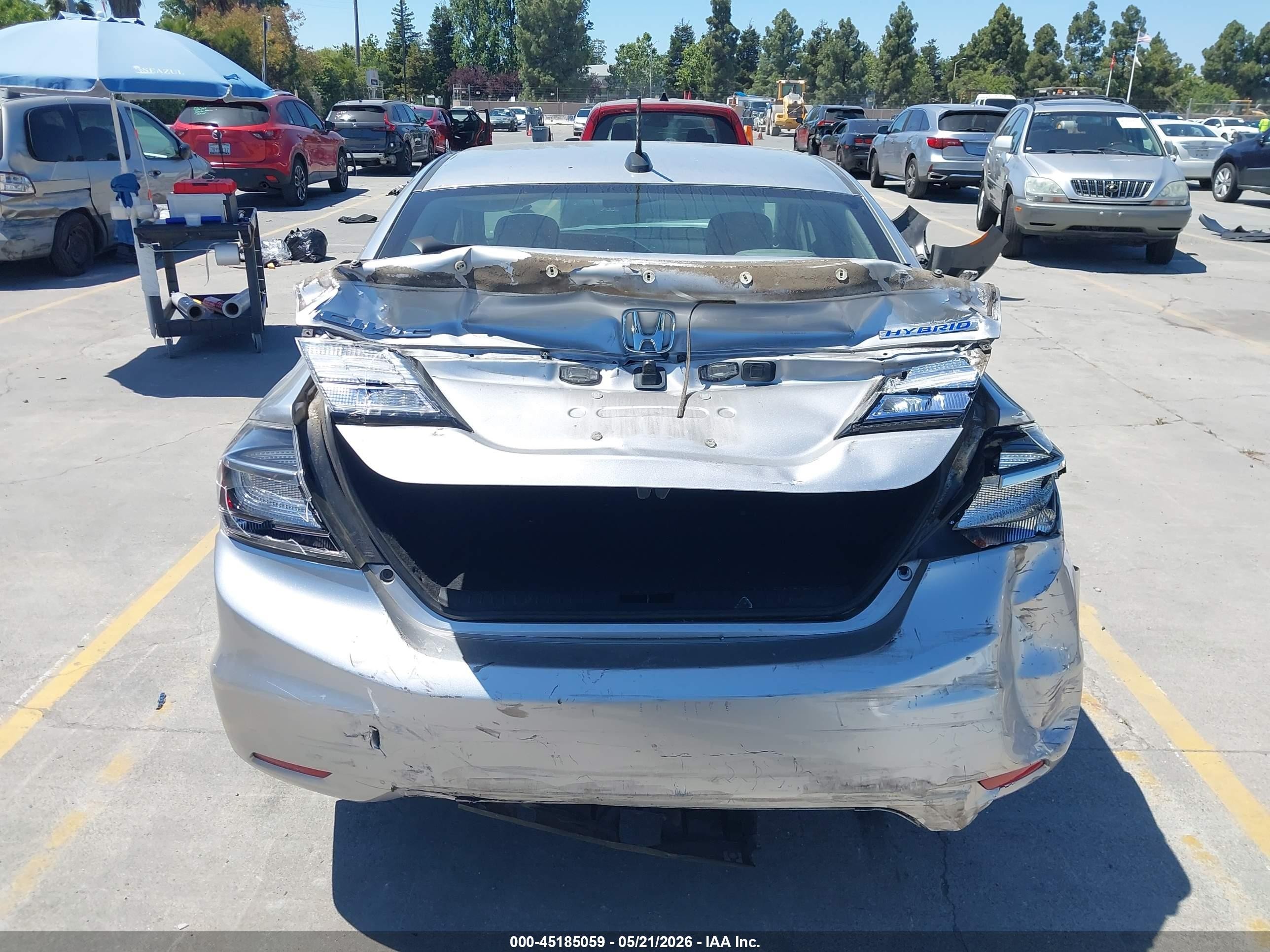 2015 Honda Civic Hybrid   Серый vin: 19XFB4F34FE200179