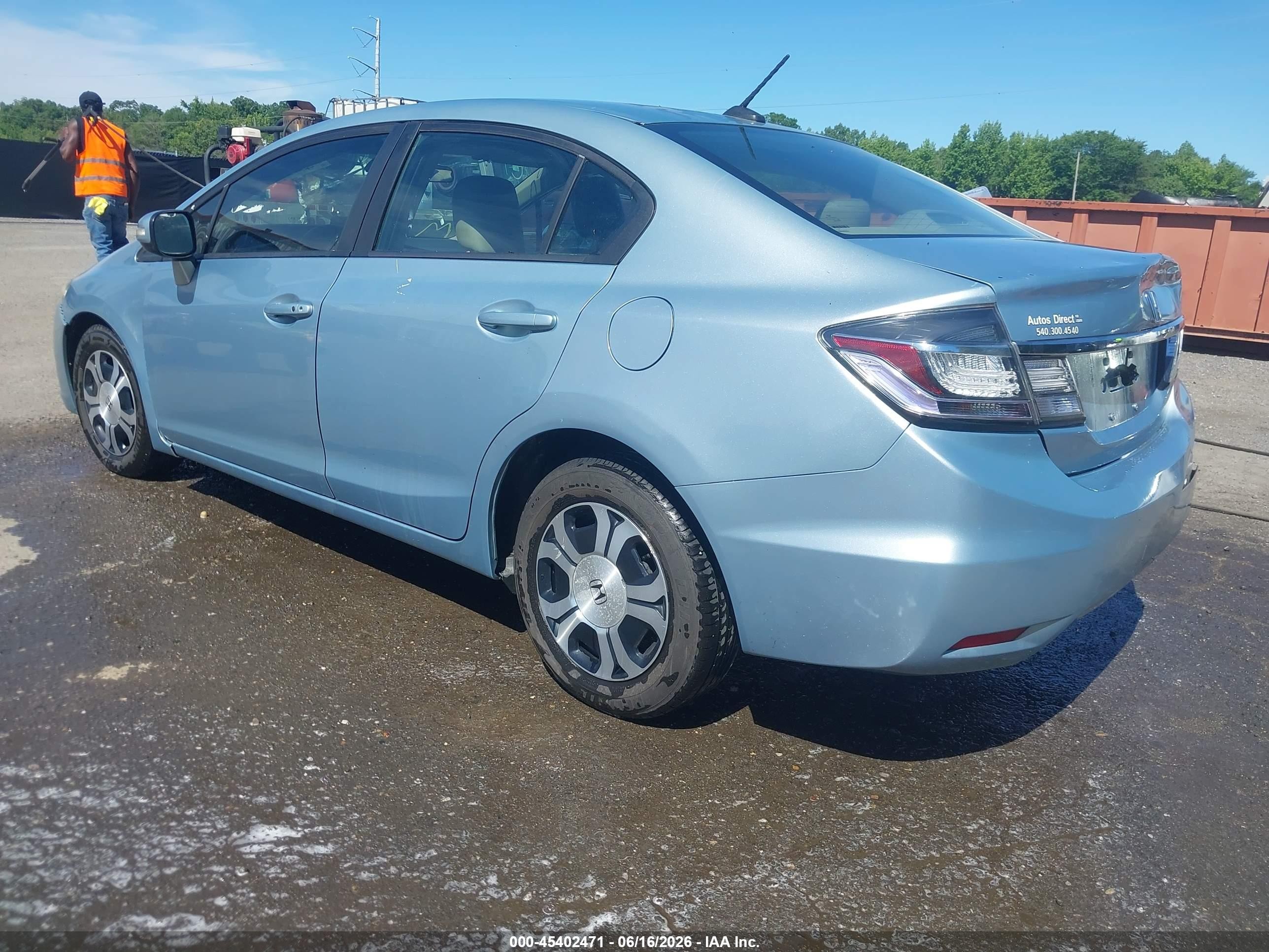 2014 Honda Civic Hybrid   Light Blue vin: 19XFB4F35EE001558