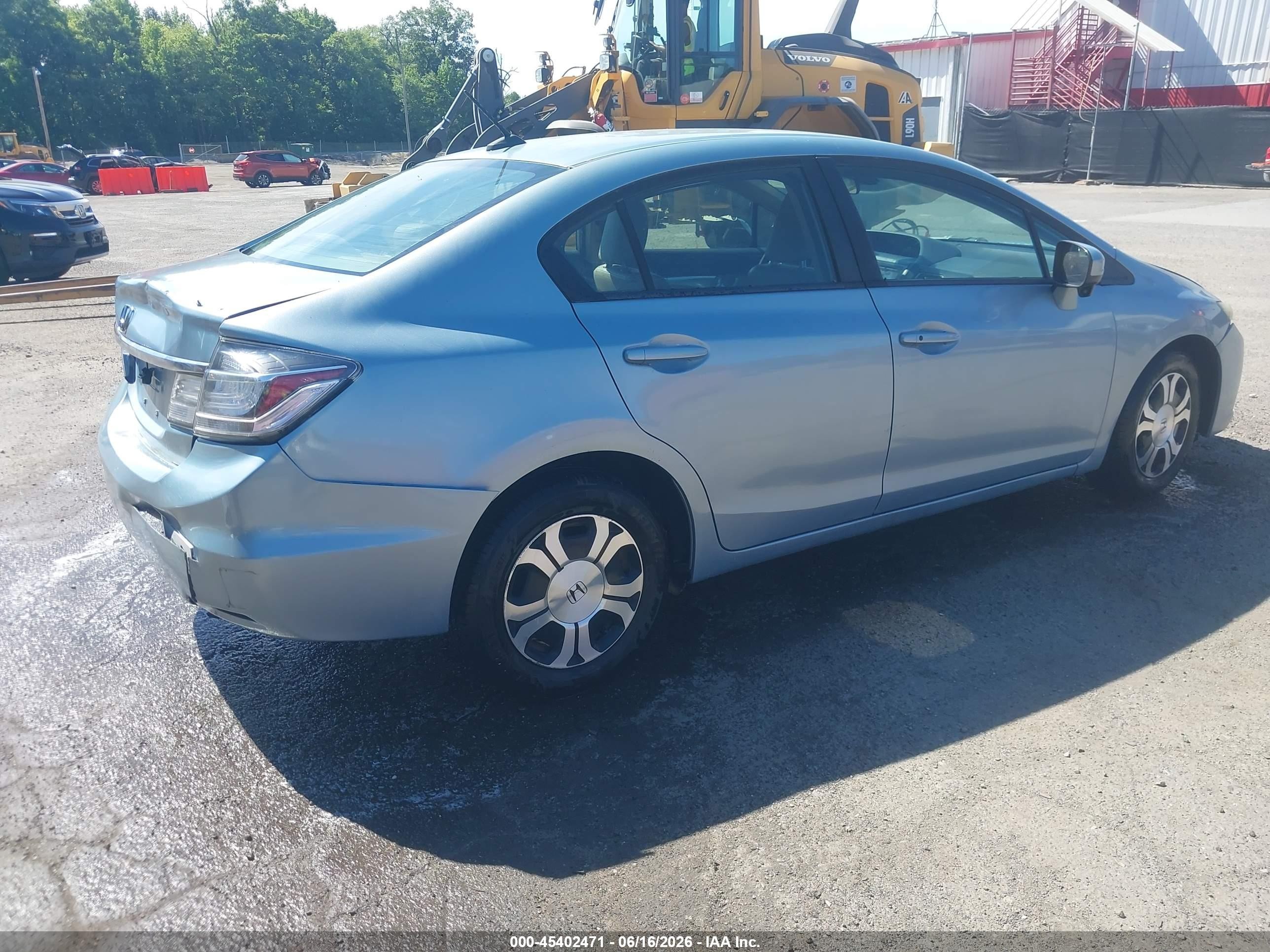 2014 Honda Civic Hybrid   Light Blue vin: 19XFB4F35EE001558