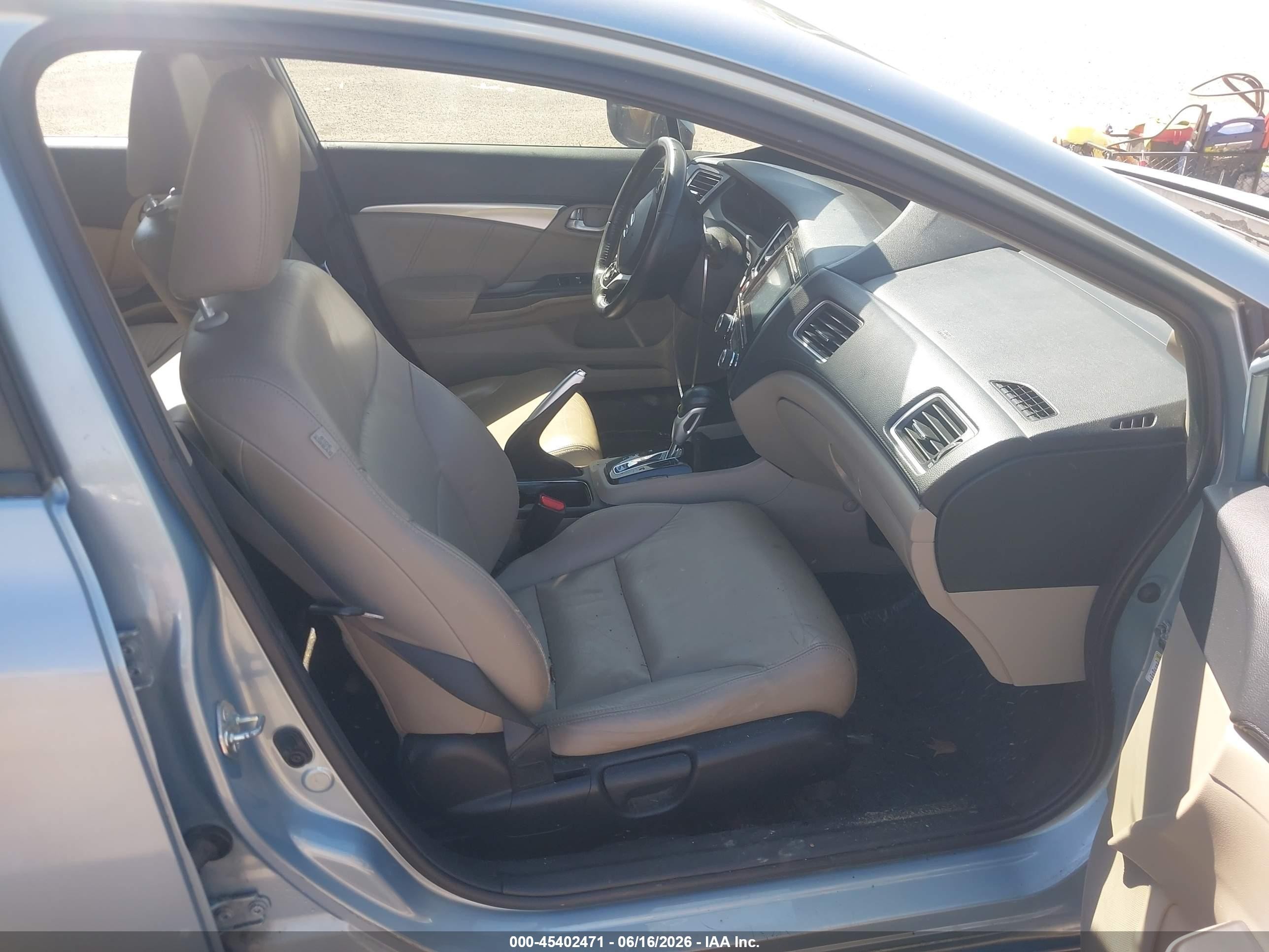 2014 Honda Civic Hybrid   Light Blue vin: 19XFB4F35EE001558
