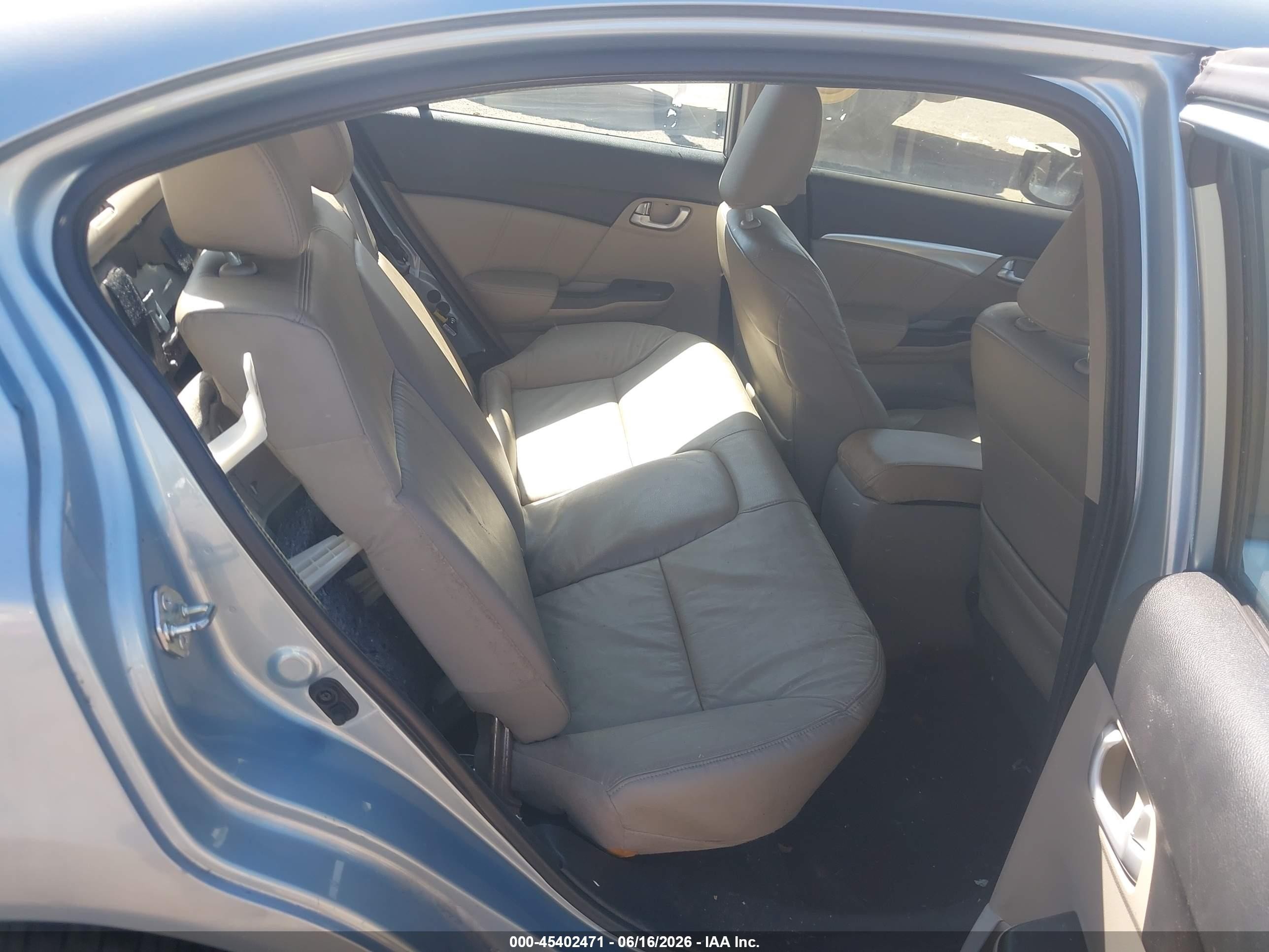 2014 Honda Civic Hybrid   Light Blue vin: 19XFB4F35EE001558