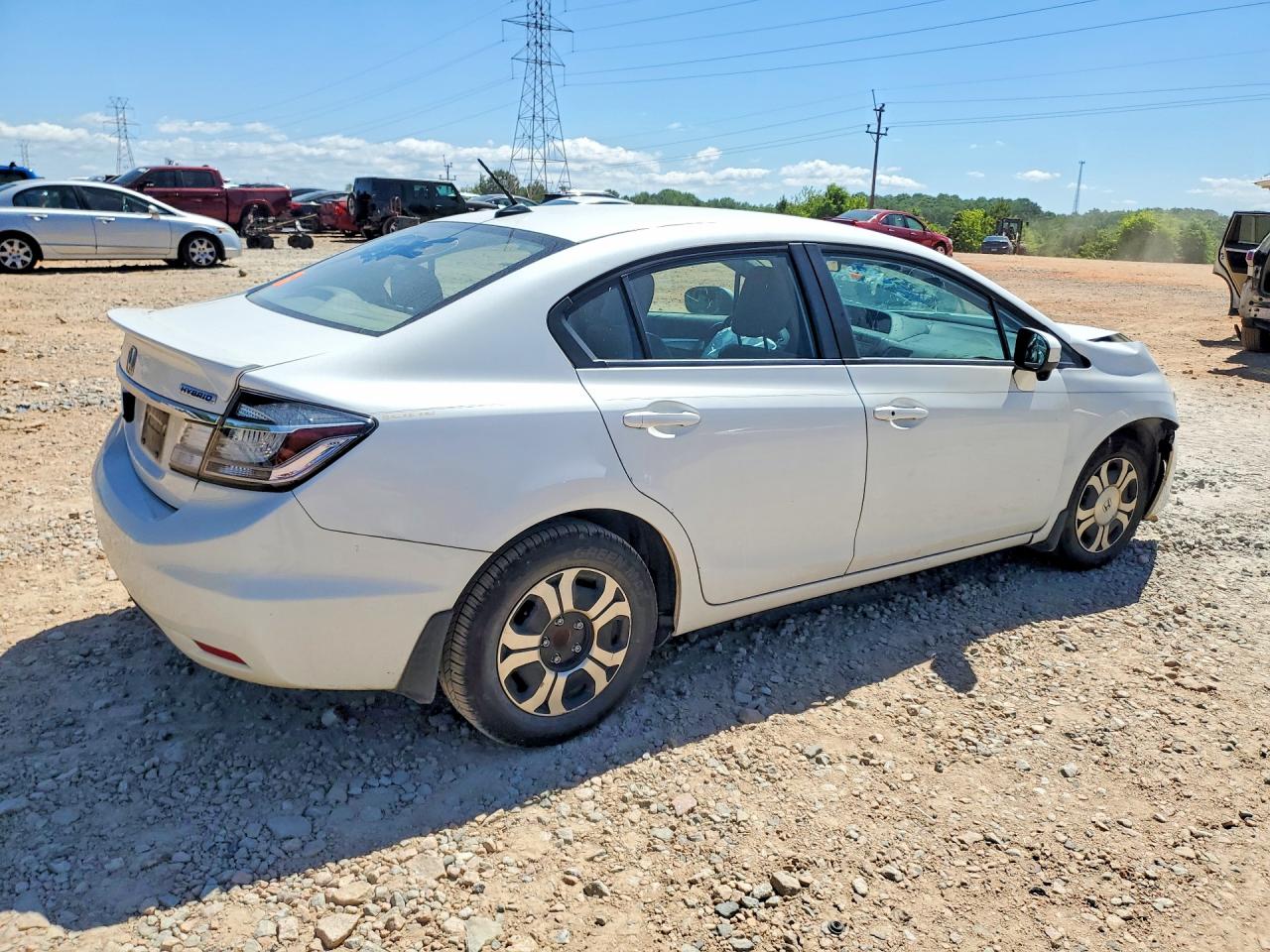 2014 Honda Civic Hybrid L White vin: 19XFB4F35EE200156
