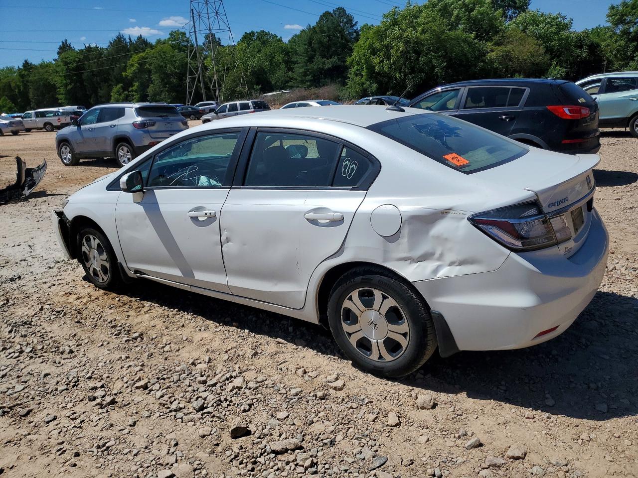 2014 Honda Civic Hybrid L White vin: 19XFB4F35EE200156