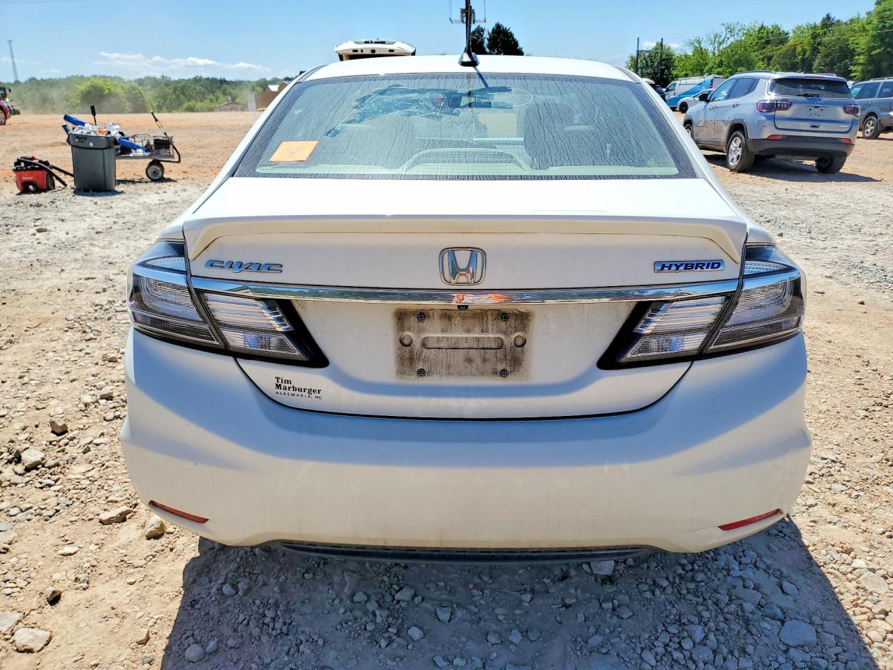 2014 Honda Civic Hybrid L White vin: 19XFB4F35EE200156