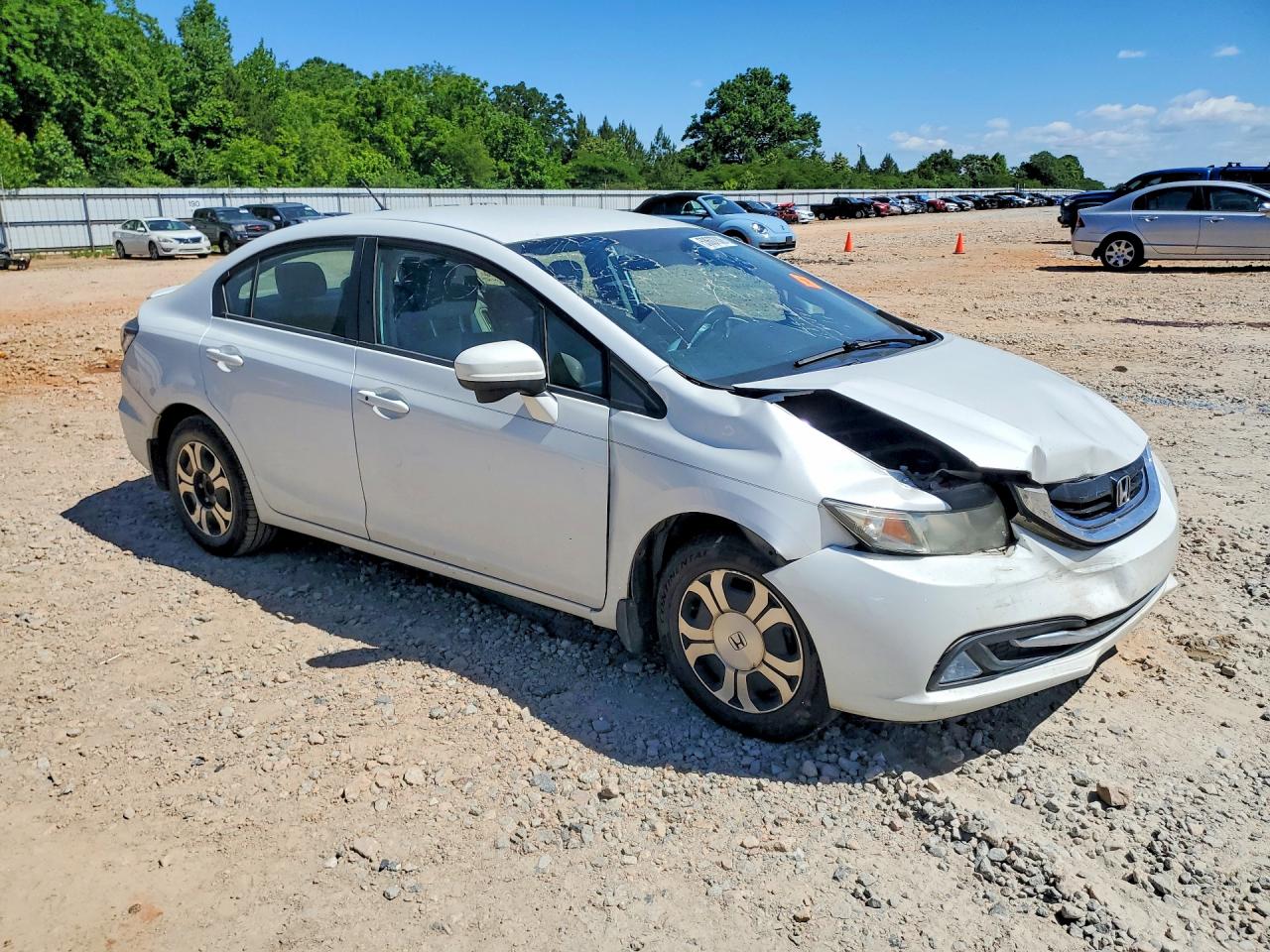 2014 Honda Civic Hybrid L White vin: 19XFB4F35EE200156