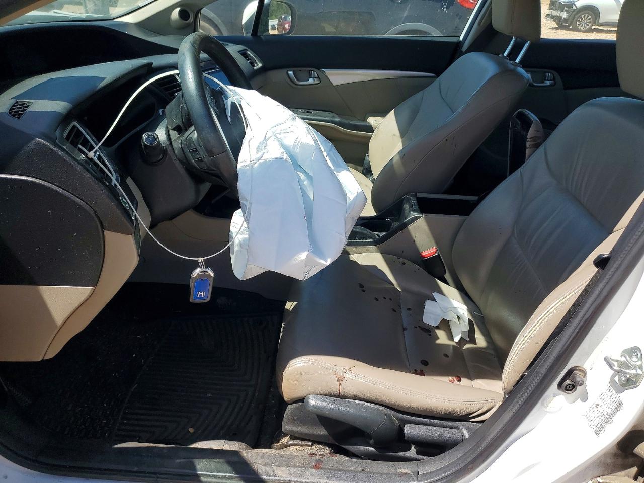 2014 Honda Civic Hybrid L White vin: 19XFB4F35EE200156