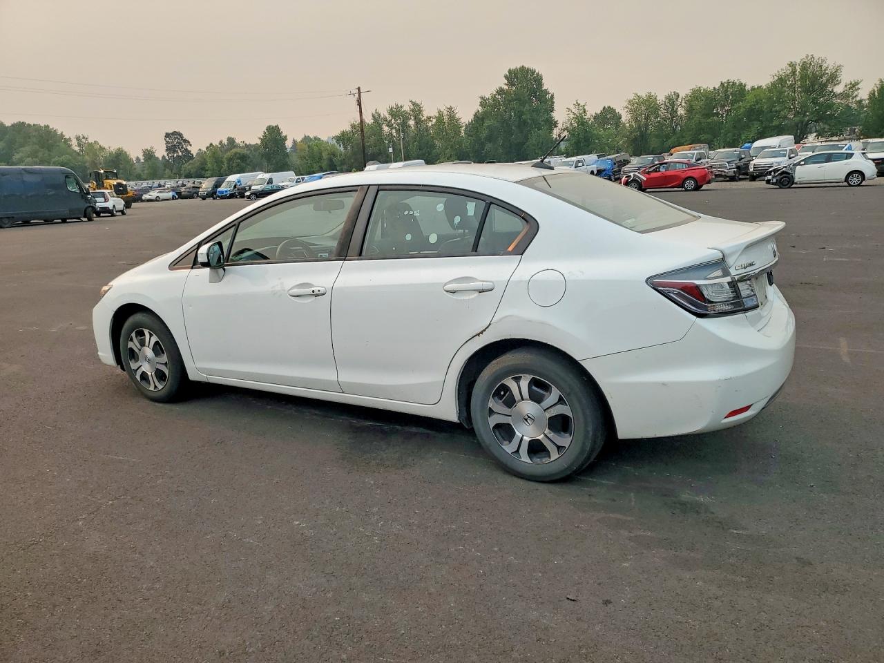 2015 Honda Civic Hybrid L White vin: 19XFB4F35FE000590
