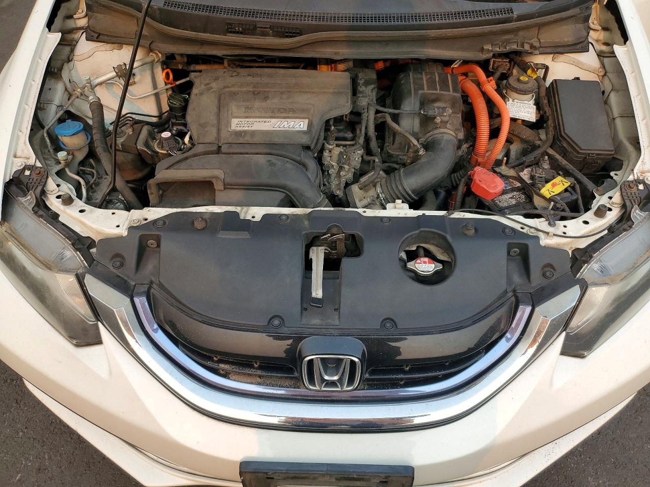2015 Honda Civic Hybrid L White vin: 19XFB4F35FE000590