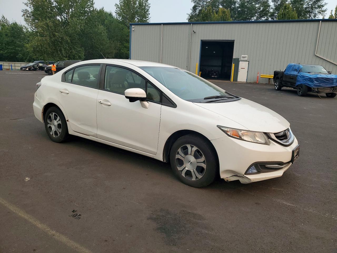 2015 Honda Civic Hybrid L White vin: 19XFB4F35FE000590