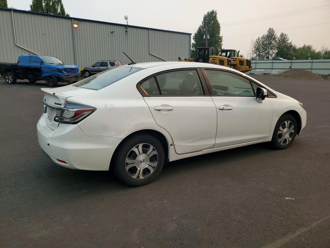 2015 Honda Civic Hybrid L White vin: 19XFB4F35FE000590