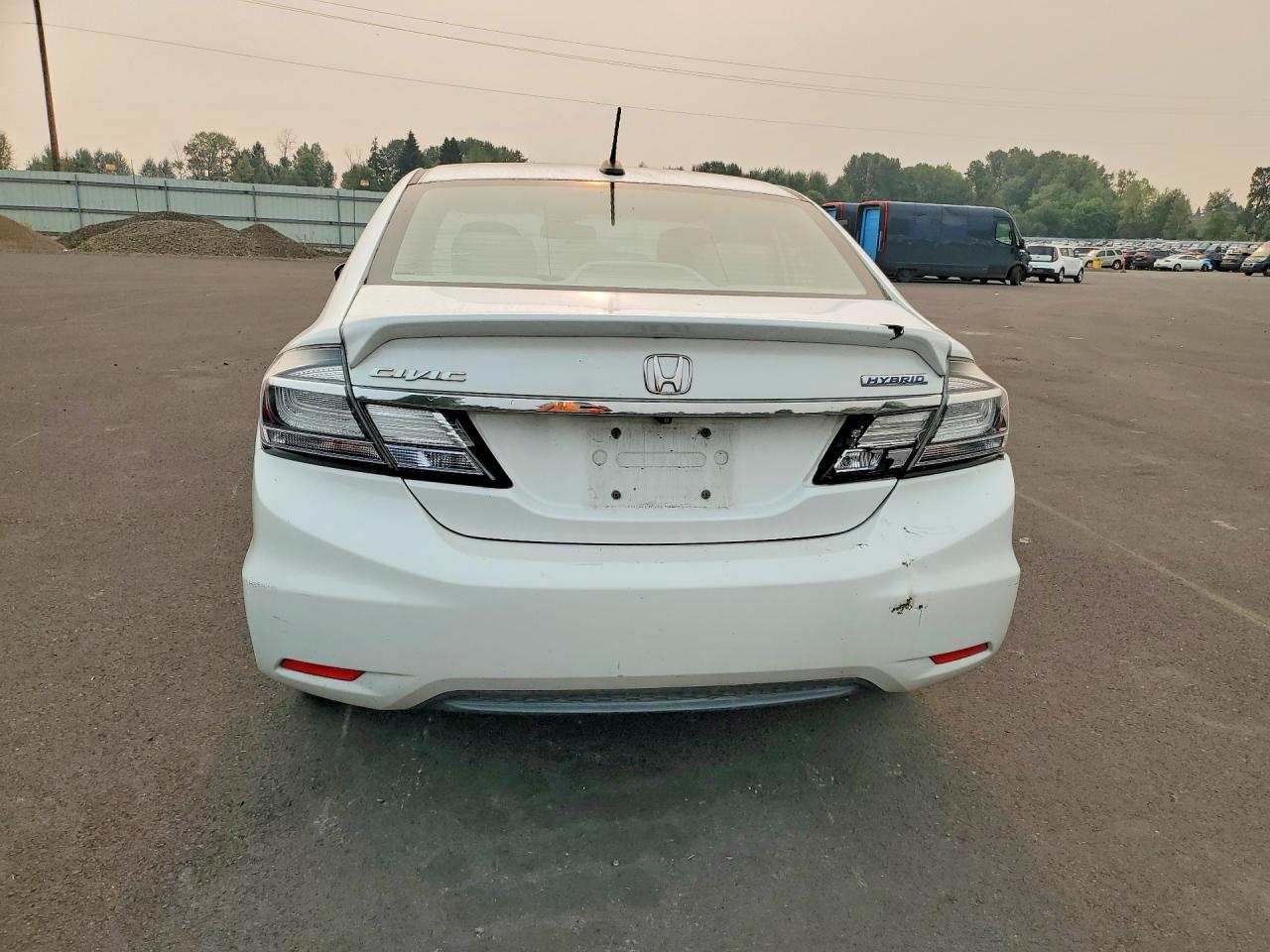 2015 Honda Civic Hybrid L White vin: 19XFB4F35FE000590