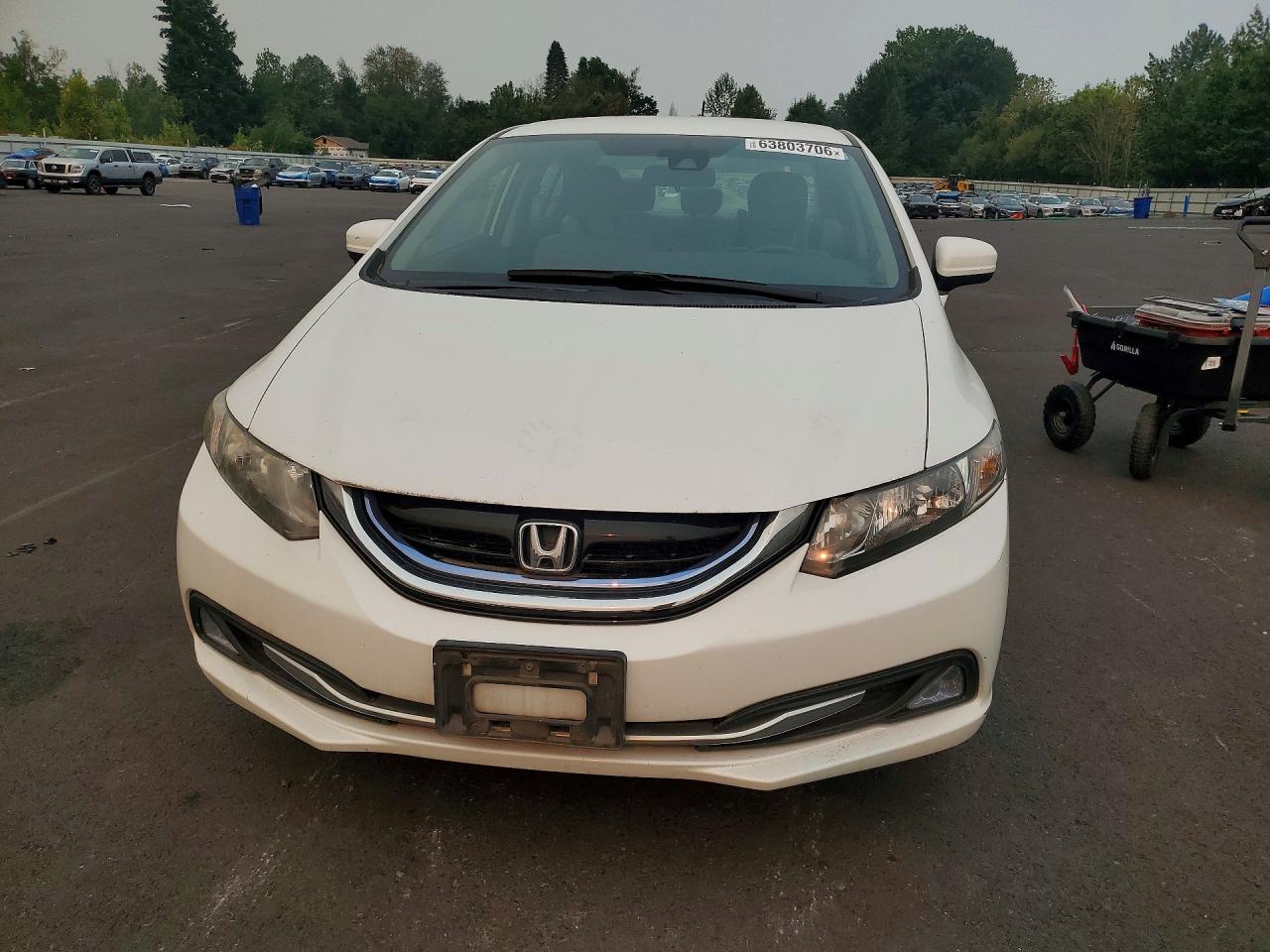 2015 Honda Civic Hybrid L White vin: 19XFB4F35FE000590