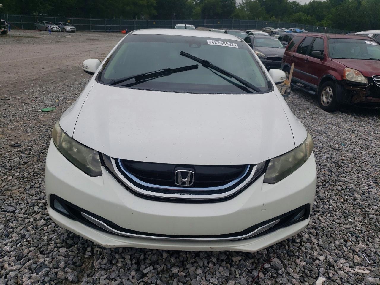 2013 Honda Civic Hybrid L White vin: 19XFB4F36DE003186