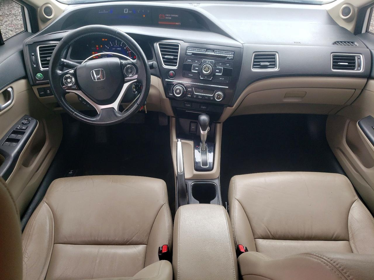 2013 Honda Civic Hybrid L White vin: 19XFB4F36DE003186