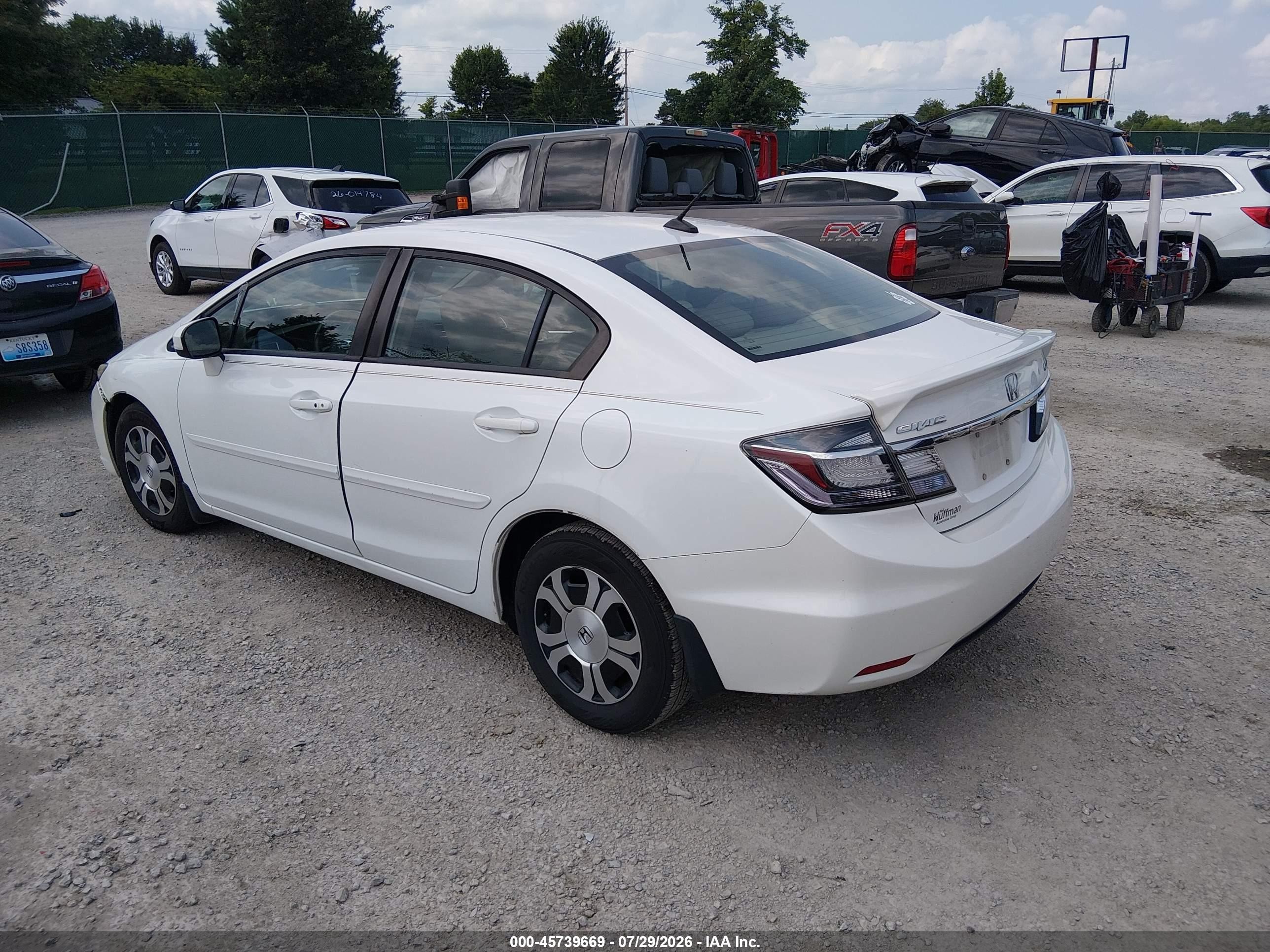 2014 Honda Civic Hybrid   Белый vin: 19XFB4F36EE000807