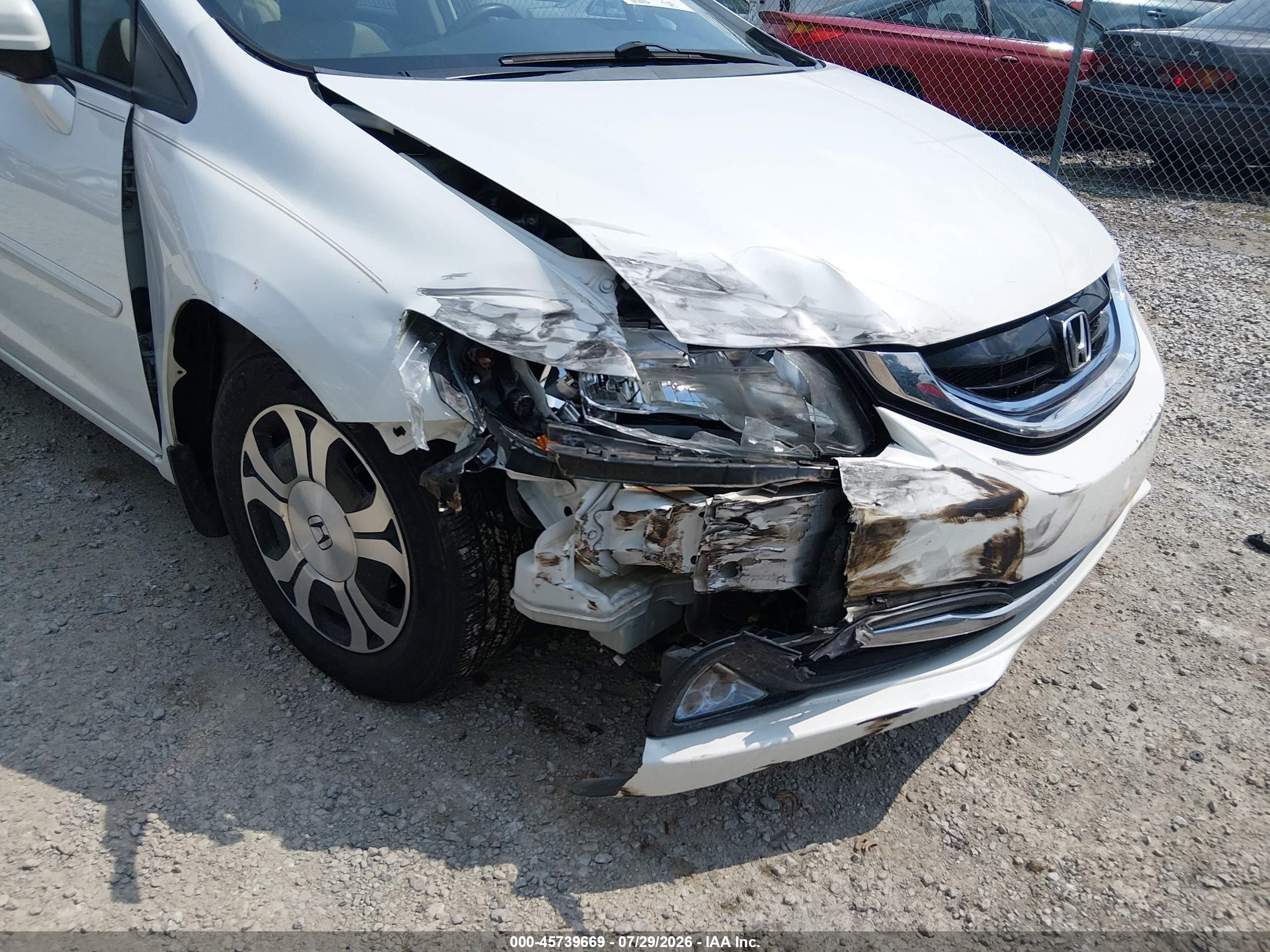 2014 Honda Civic Hybrid   Белый vin: 19XFB4F36EE000807