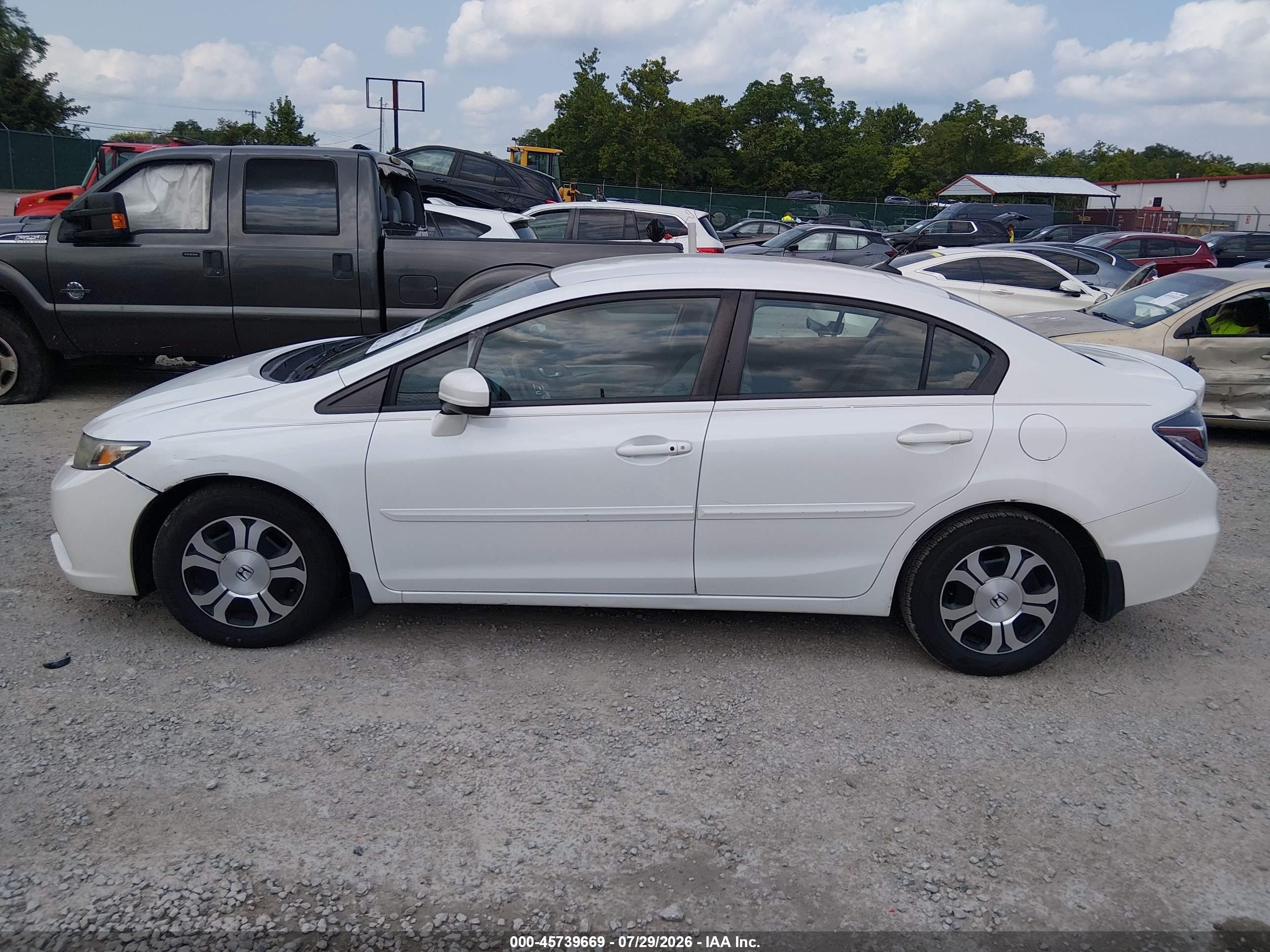 2014 Honda Civic Hybrid   Белый vin: 19XFB4F36EE000807