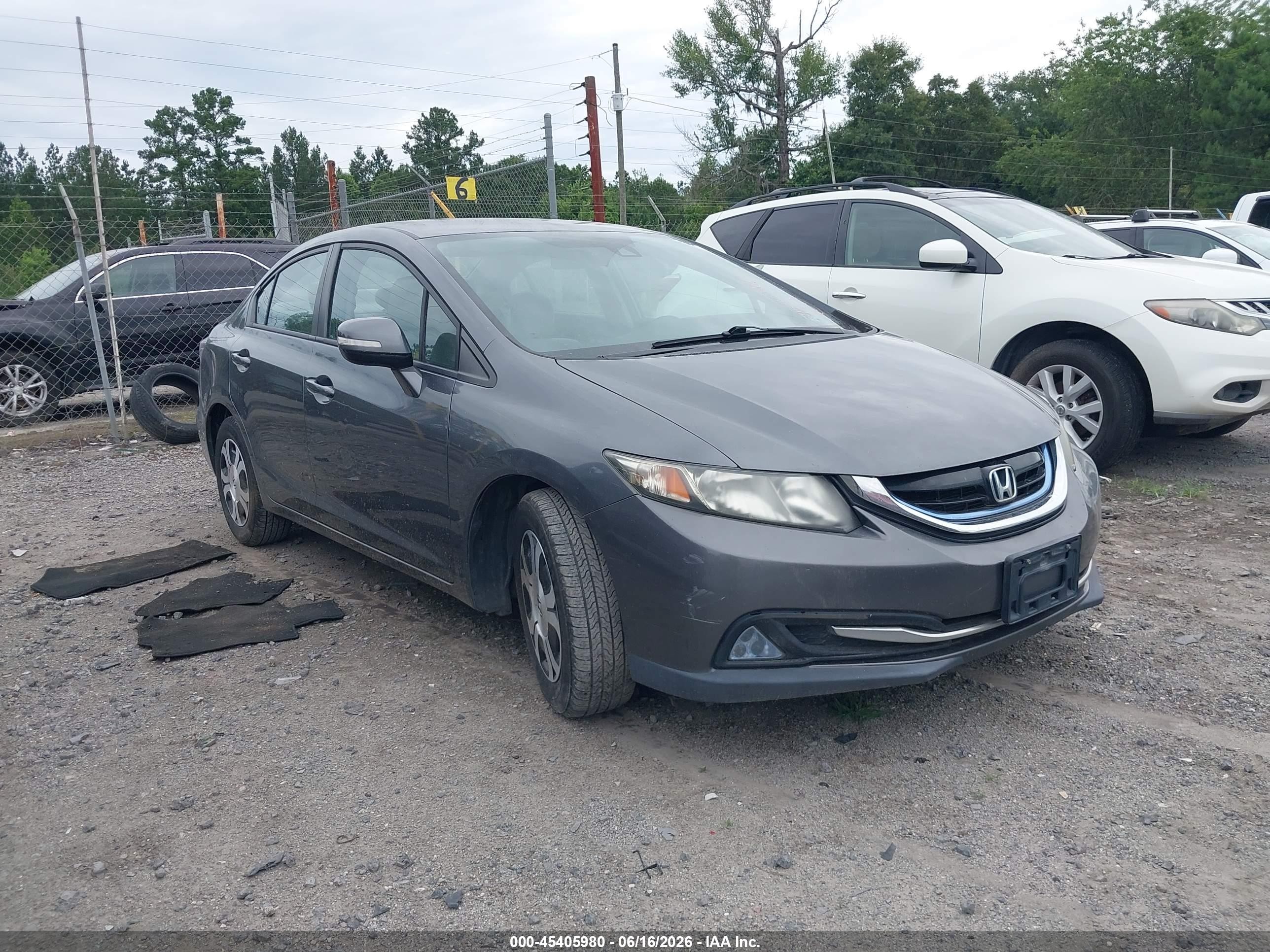 2013 Honda Civic Hybrid   Gray vin: 19XFB4F37DE202716