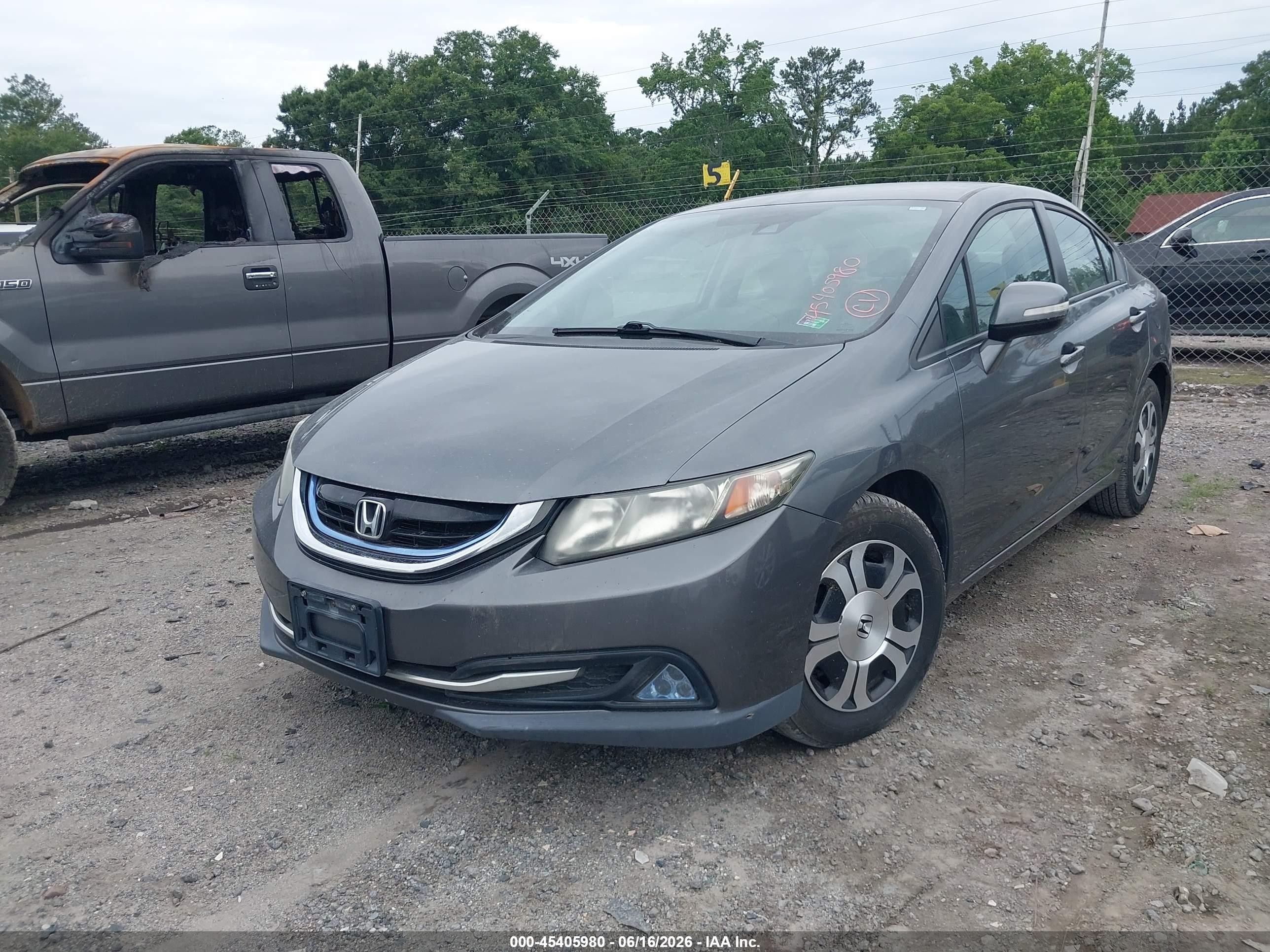 2013 Honda Civic Hybrid   Gray vin: 19XFB4F37DE202716