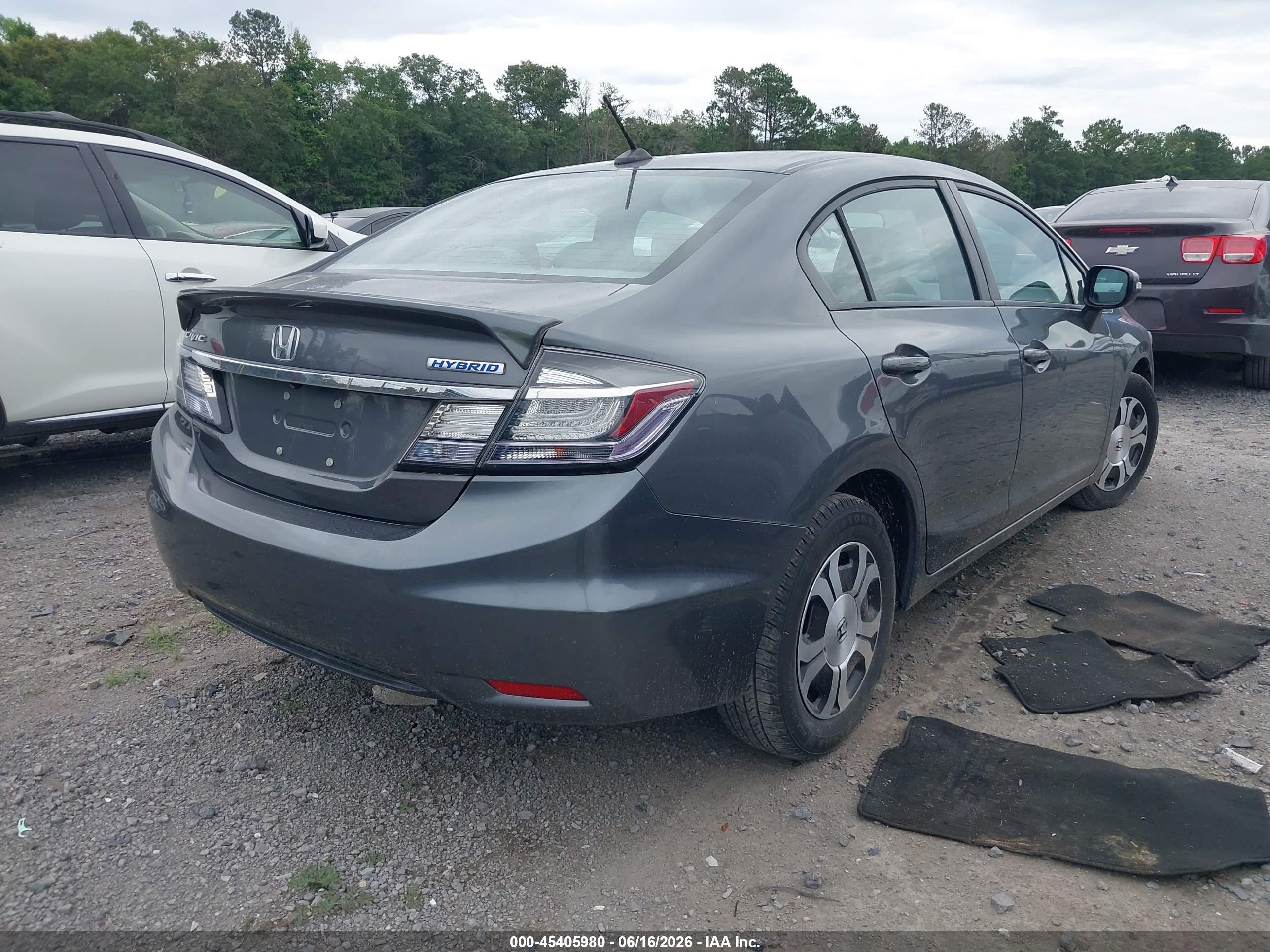 2013 Honda Civic Hybrid   Gray vin: 19XFB4F37DE202716