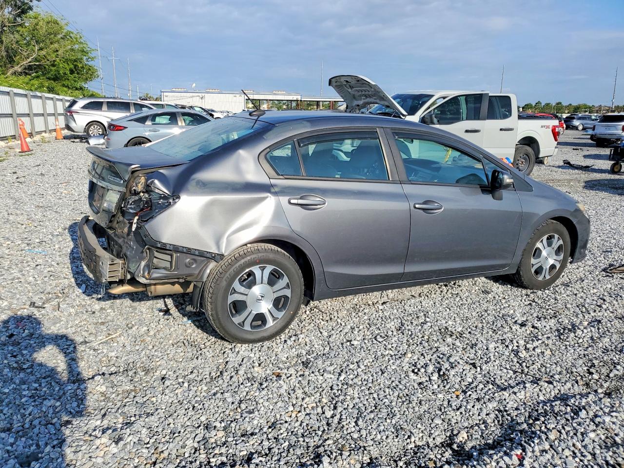 2013 Honda Civic Hybrid L Gray vin: 19XFB4F37DE203073