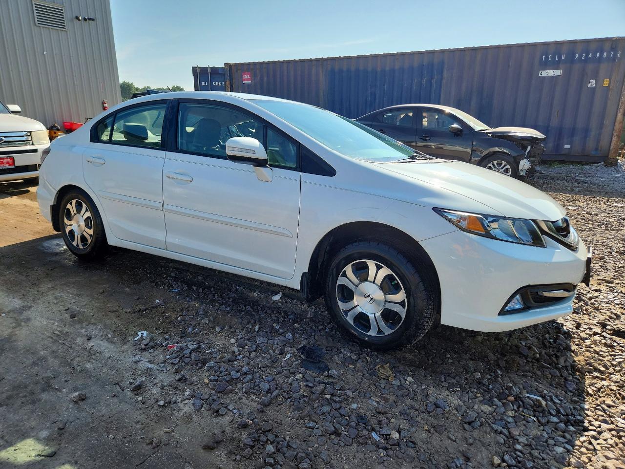 2013 Honda Civic Hybrid L White vin: 19XFB4F39DE002176