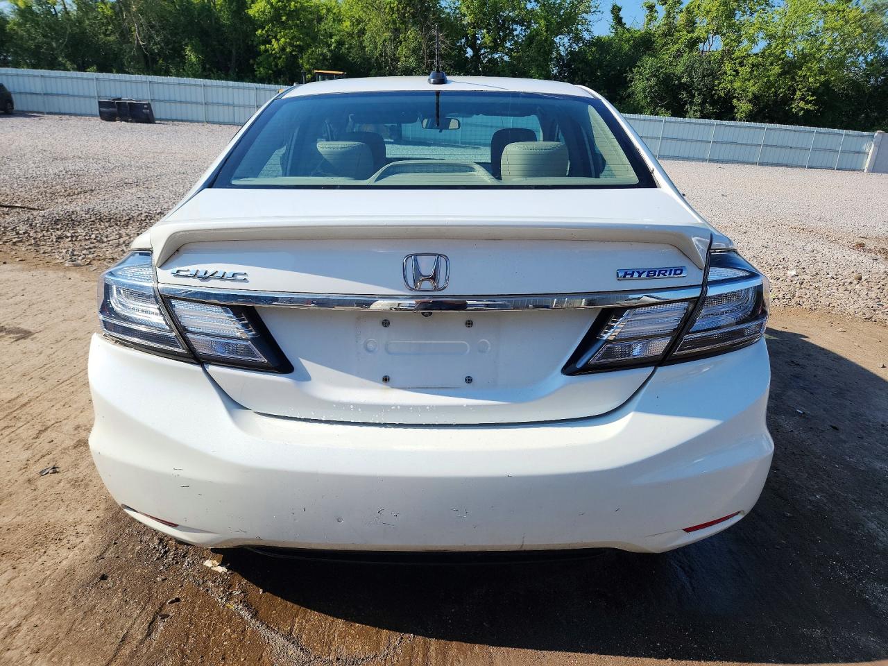 2013 Honda Civic Hybrid L White vin: 19XFB4F39DE002176