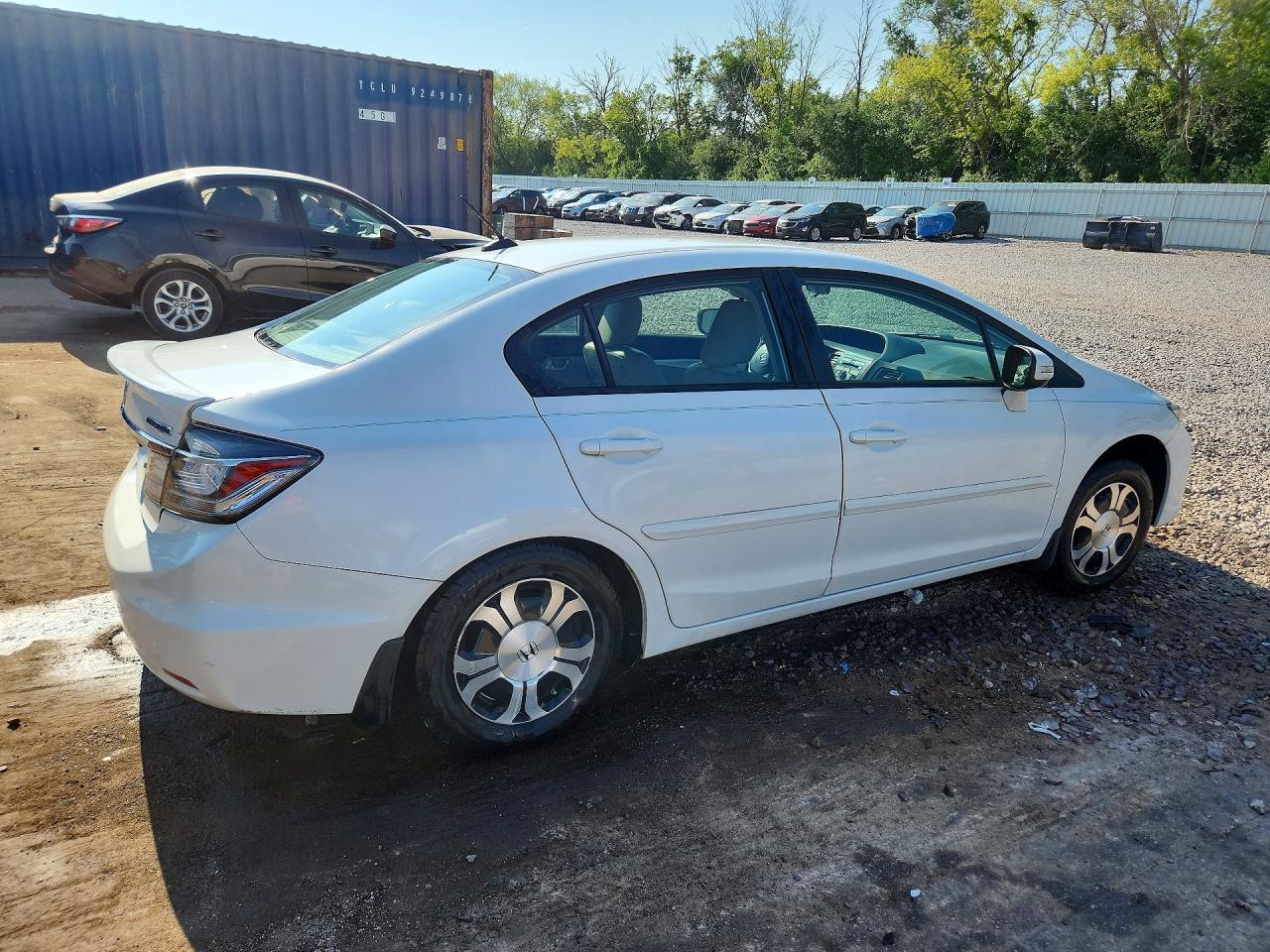 2013 Honda Civic Hybrid L White vin: 19XFB4F39DE002176