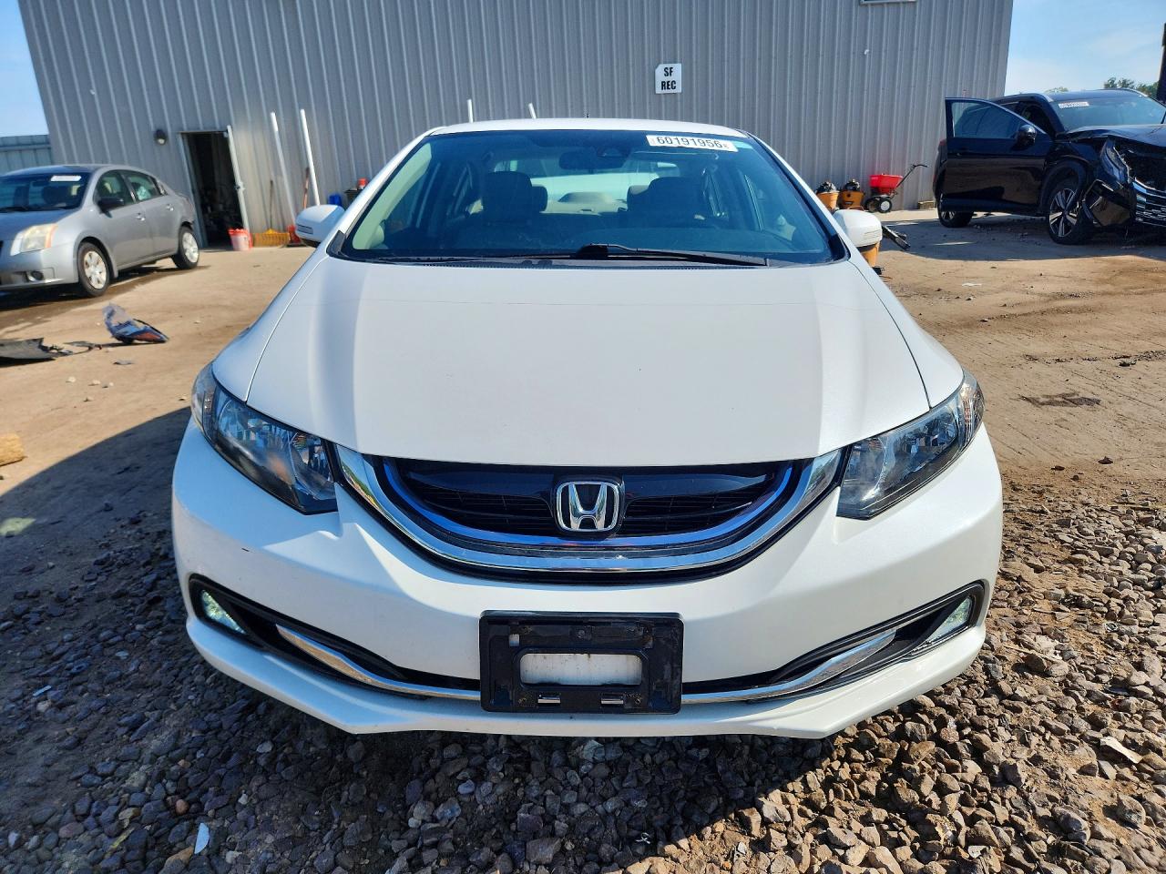 2013 Honda Civic Hybrid L White vin: 19XFB4F39DE002176
