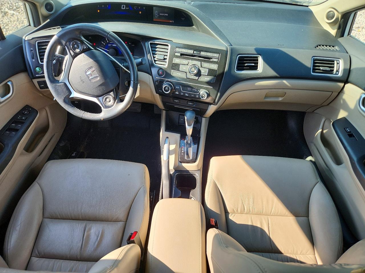 2013 Honda Civic Hybrid L White vin: 19XFB4F39DE002176