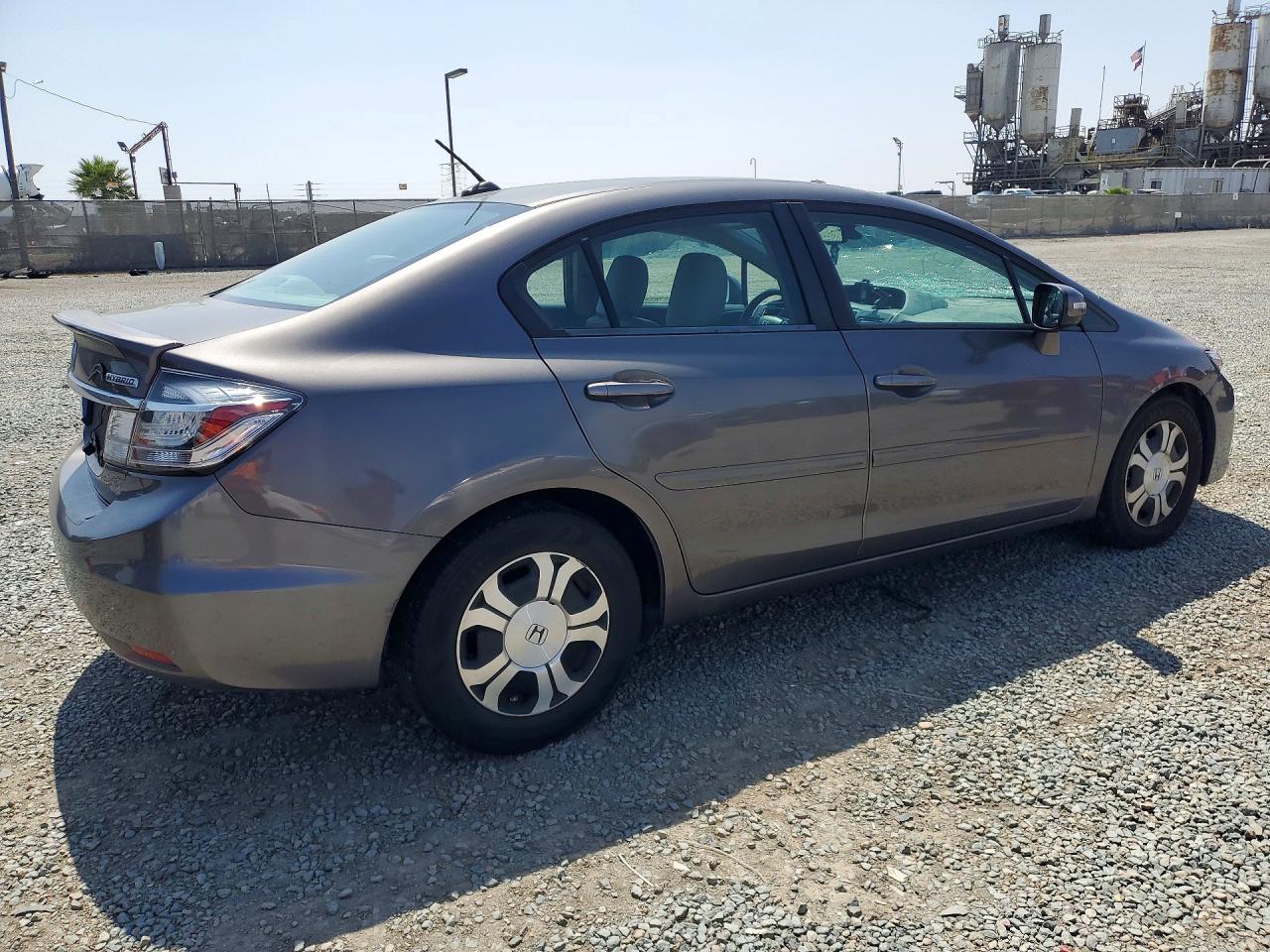 2013 Honda Civic Hybrid L Gray vin: 19XFB4F3XDE203908