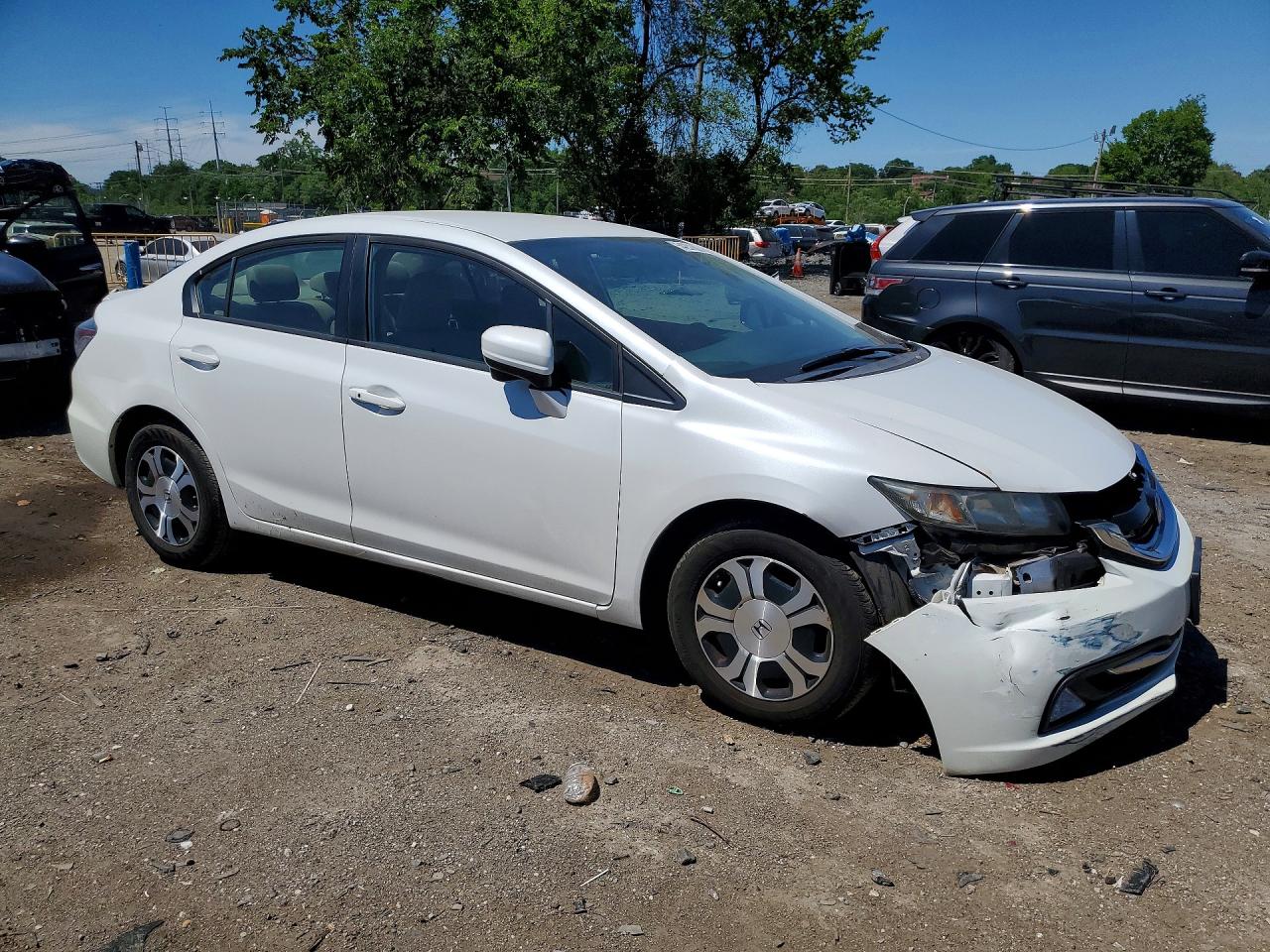 2015 Honda Civic Hybrid L Белый vin: 19XFB4F3XFE201630