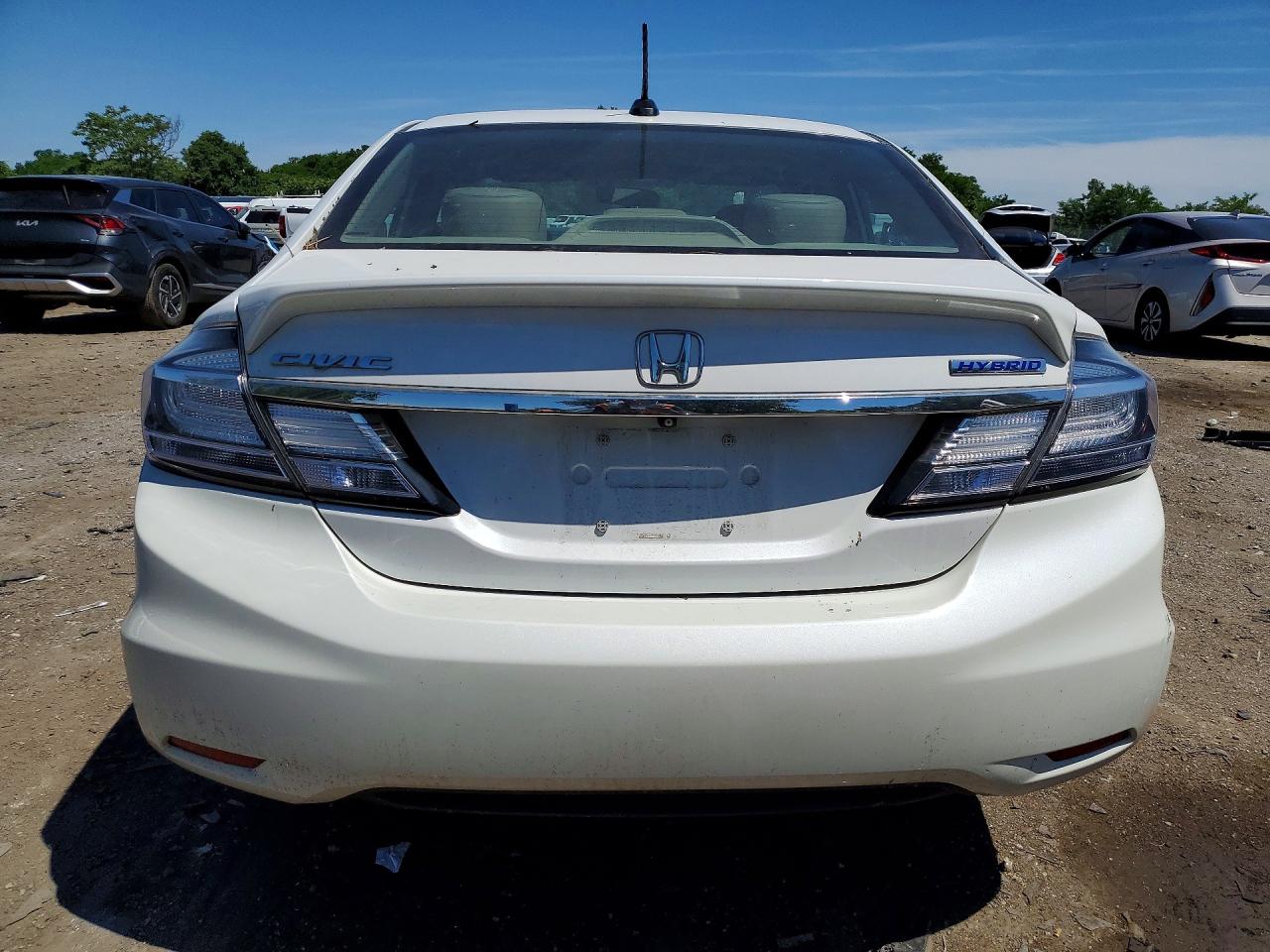 2015 Honda Civic Hybrid L Белый vin: 19XFB4F3XFE201630