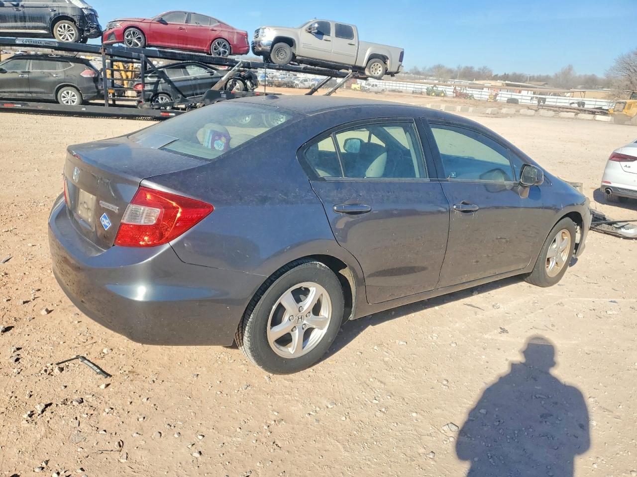 2012 Honda Civic Natural Gas Charcoal vin: 19XFB5F50CE000628