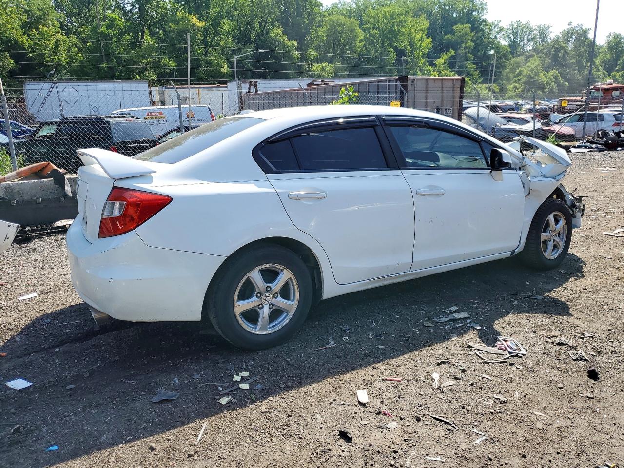 2012 Honda Civic Natural Gas Белый vin: 19XFB5F51CE002050