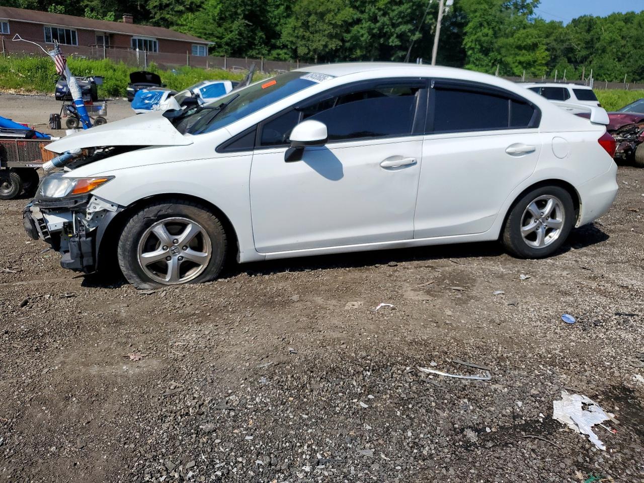 2012 Honda Civic Natural Gas Белый vin: 19XFB5F51CE002050