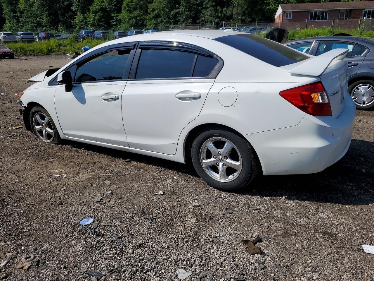 2012 Honda Civic Natural Gas Белый vin: 19XFB5F51CE002050