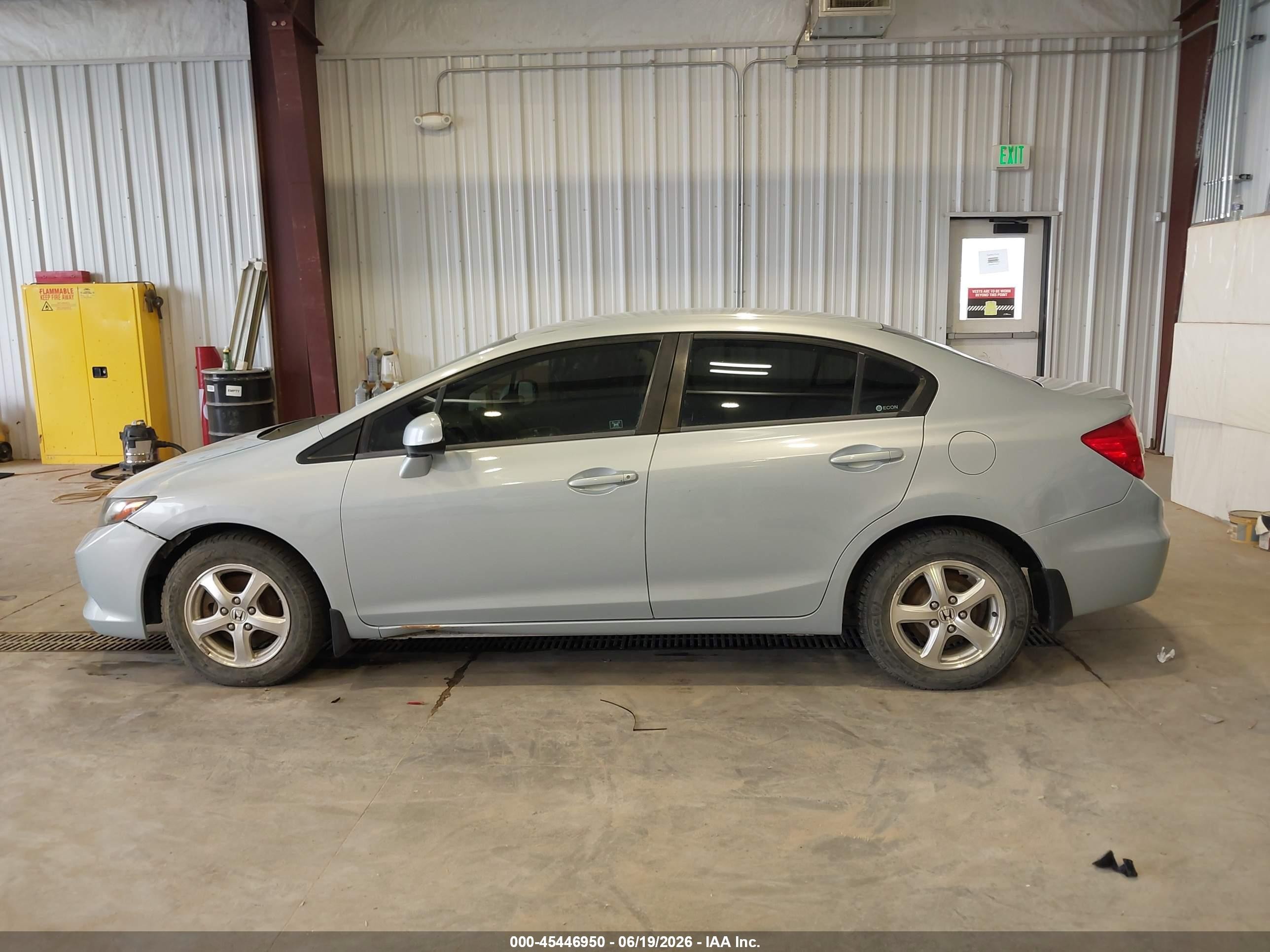 2012 Honda Civic Natural Gas Light Blue vin: 19XFB5F51CE002467