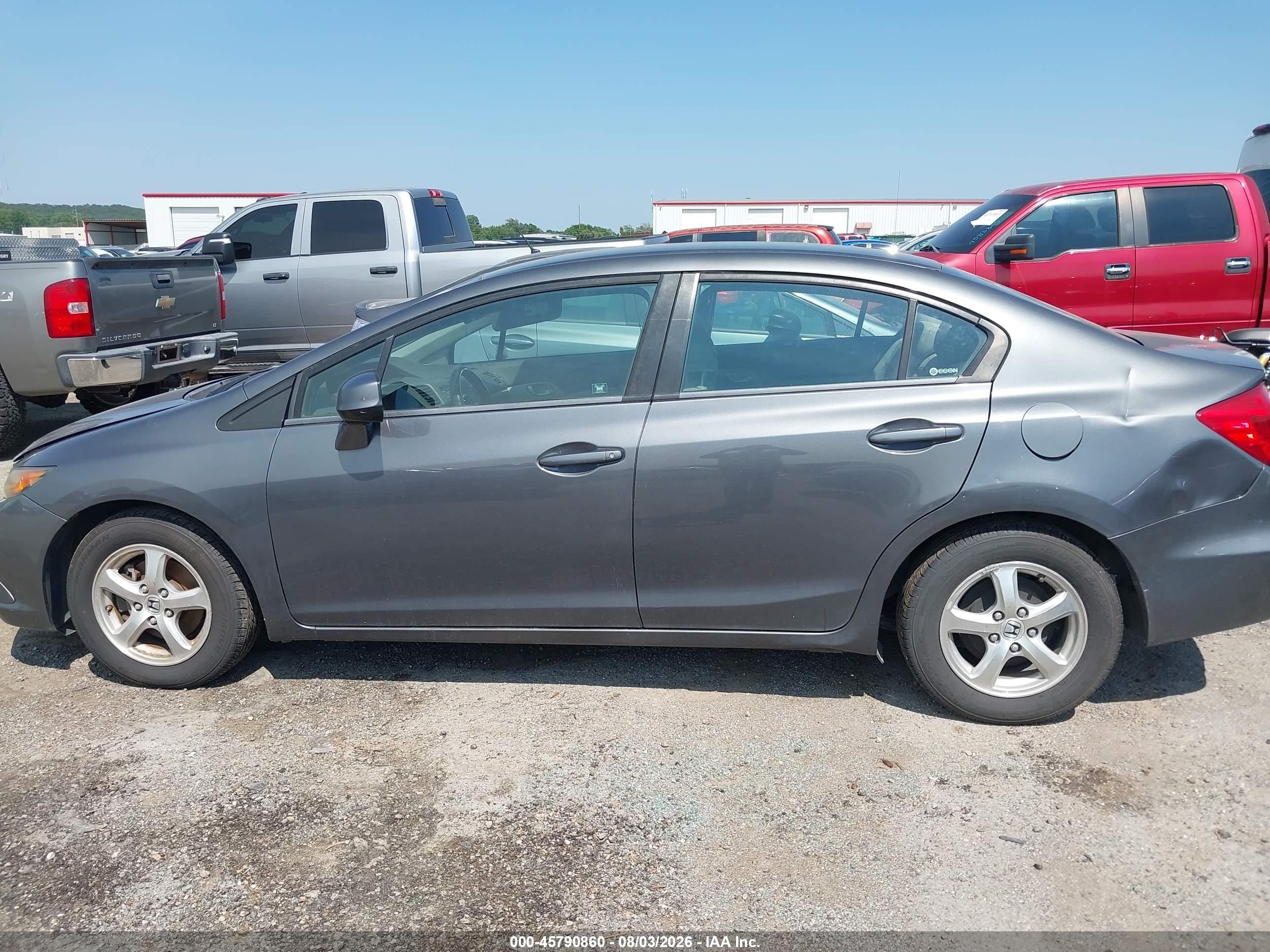 2012 Honda Civic Natural Gas Серый vin: 19XFB5F52CE002834