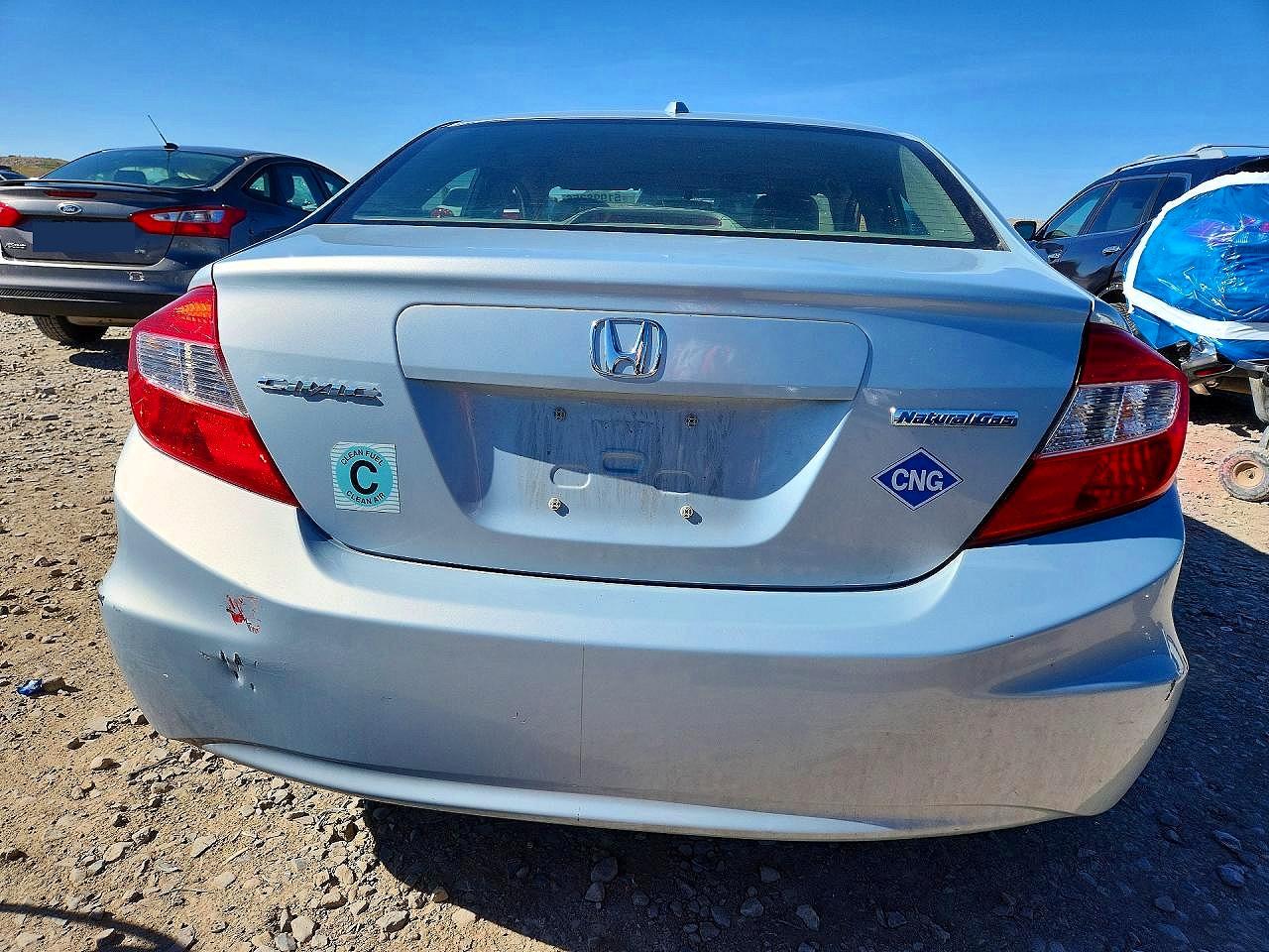2012 Honda Civic Natural Gas Синий vin: 19XFB5F52CE003000