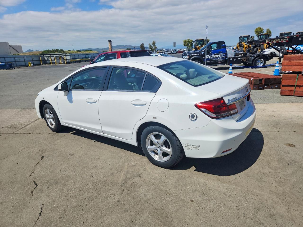 2013 Honda Civic Natural Gas White vin: 19XFB5F52DE000289