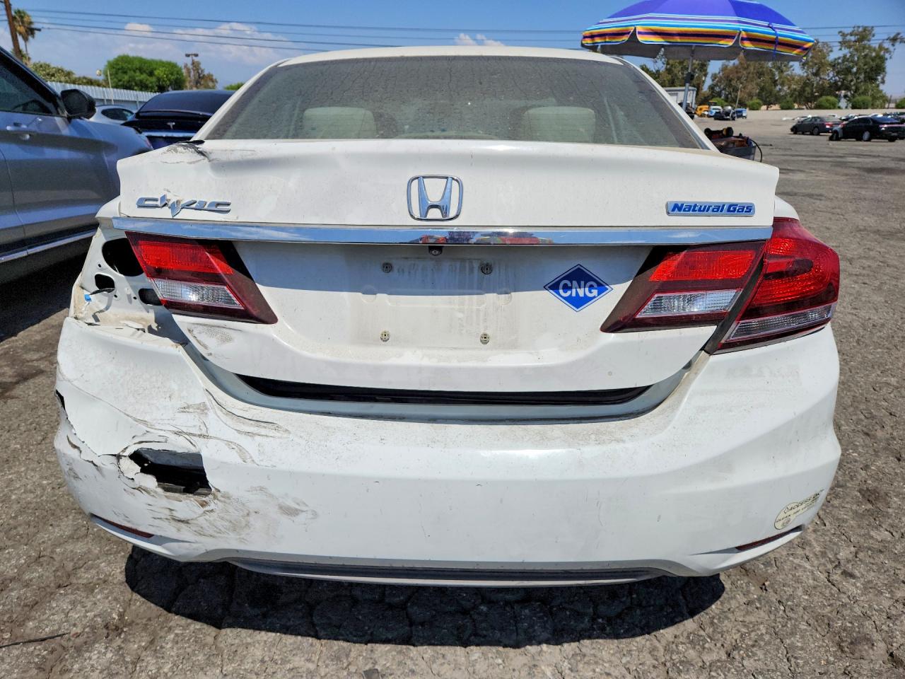 2014 Honda Civic Natural Gas White vin: 19XFB5F52EE000181