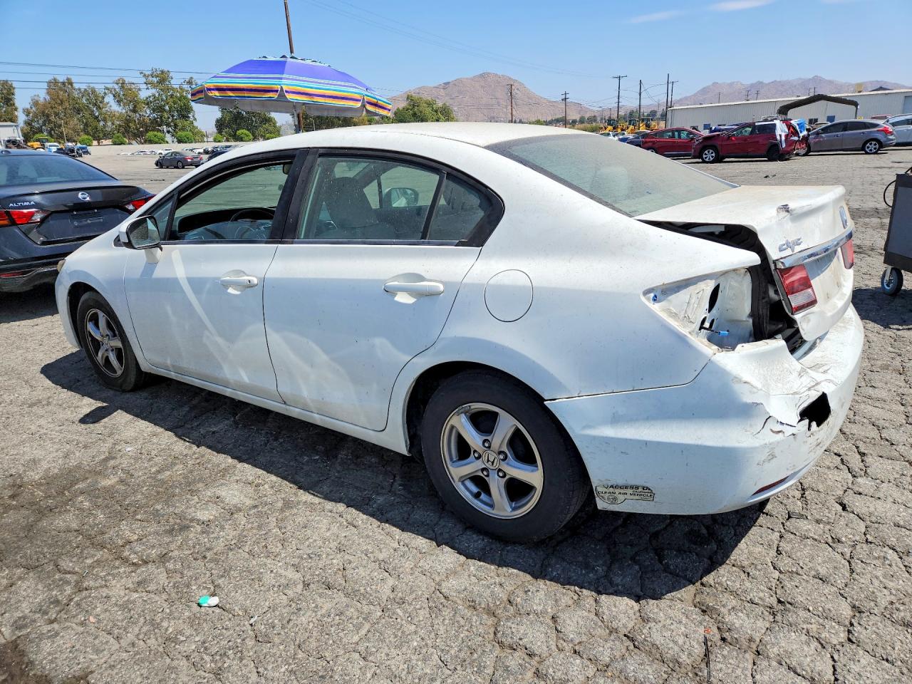2014 Honda Civic Natural Gas White vin: 19XFB5F52EE000181