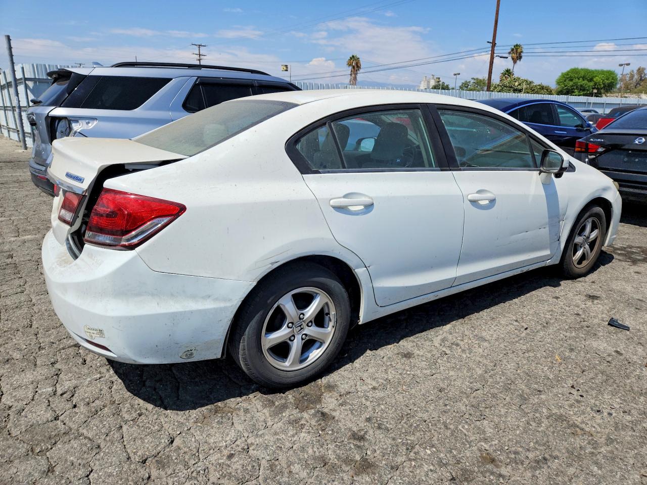 2014 Honda Civic Natural Gas White vin: 19XFB5F52EE000181