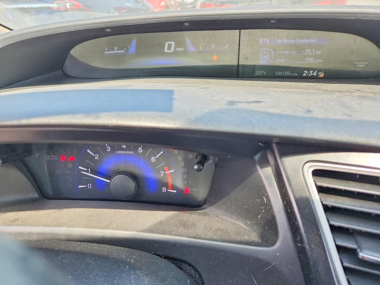 2014 Honda Civic Natural Gas White vin: 19XFB5F52EE000181