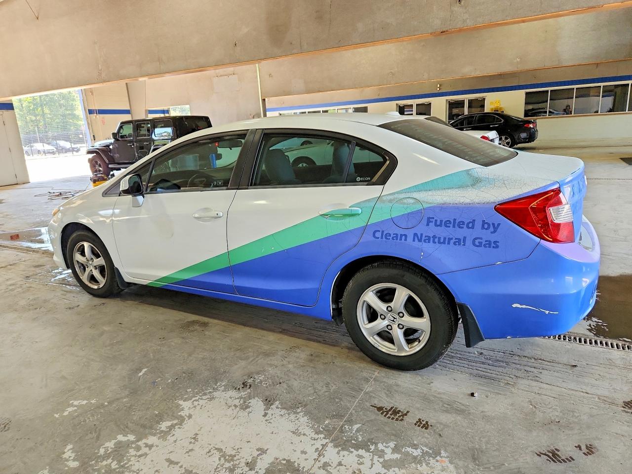 2012 Honda Civic Natural Gas White vin: 19XFB5F53CE000591