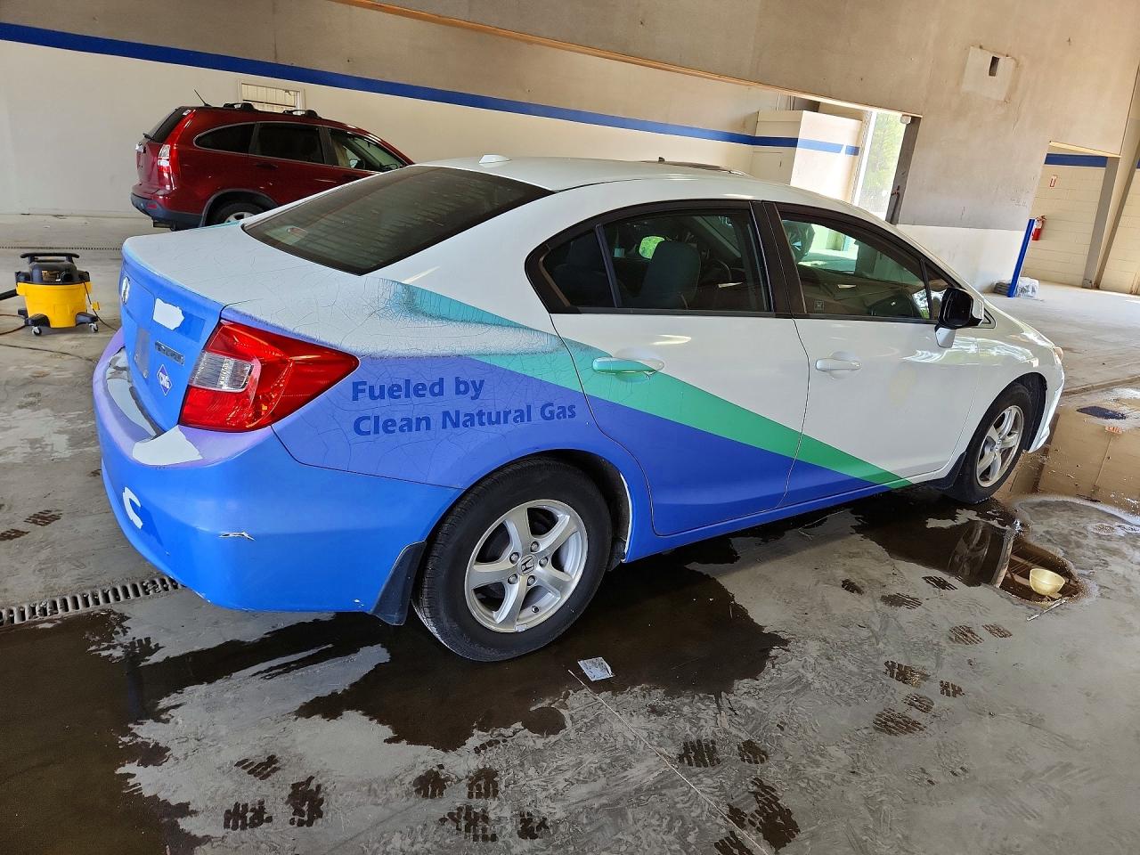2012 Honda Civic Natural Gas White vin: 19XFB5F53CE000591