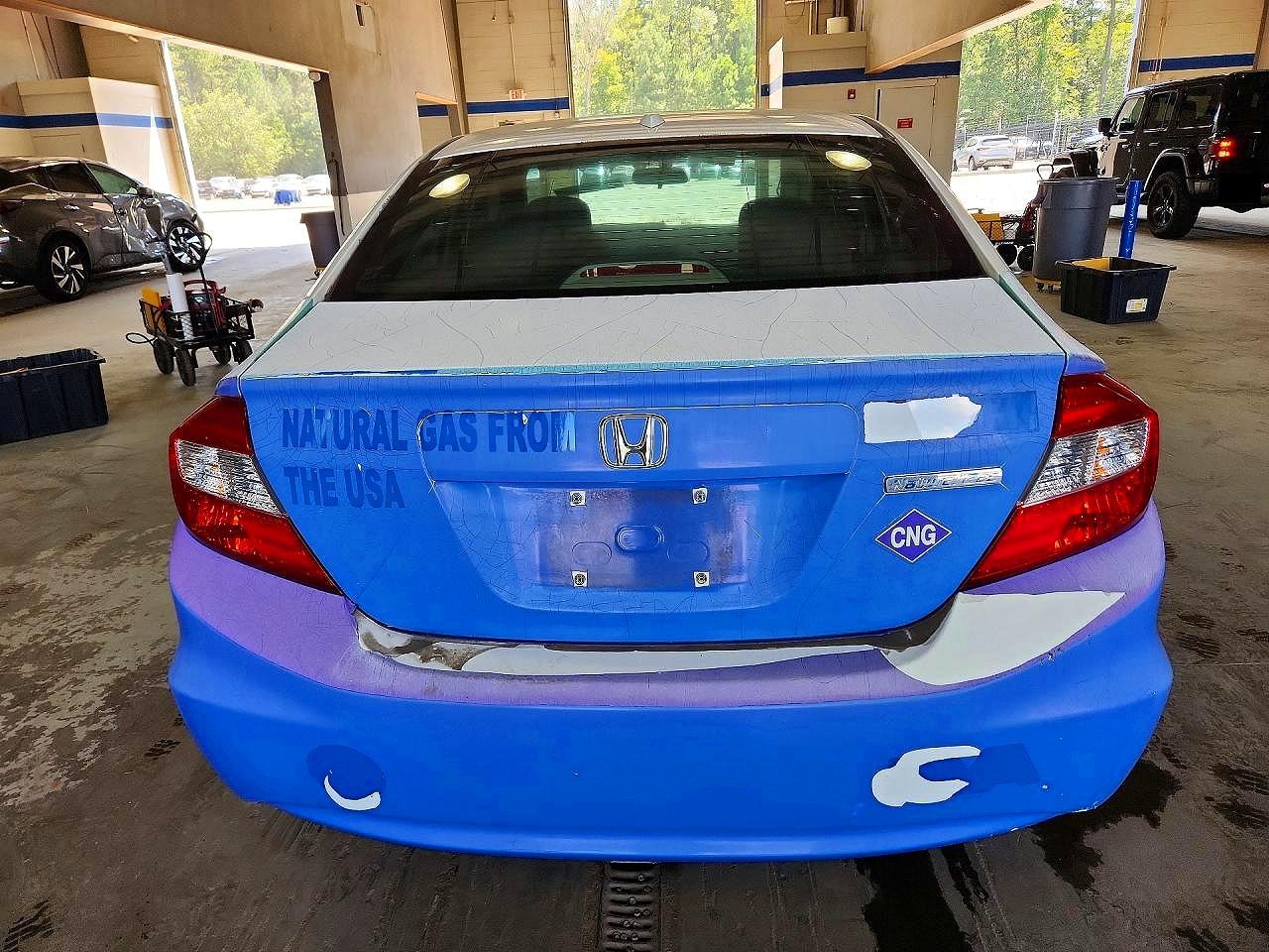 2012 Honda Civic Natural Gas White vin: 19XFB5F53CE000591