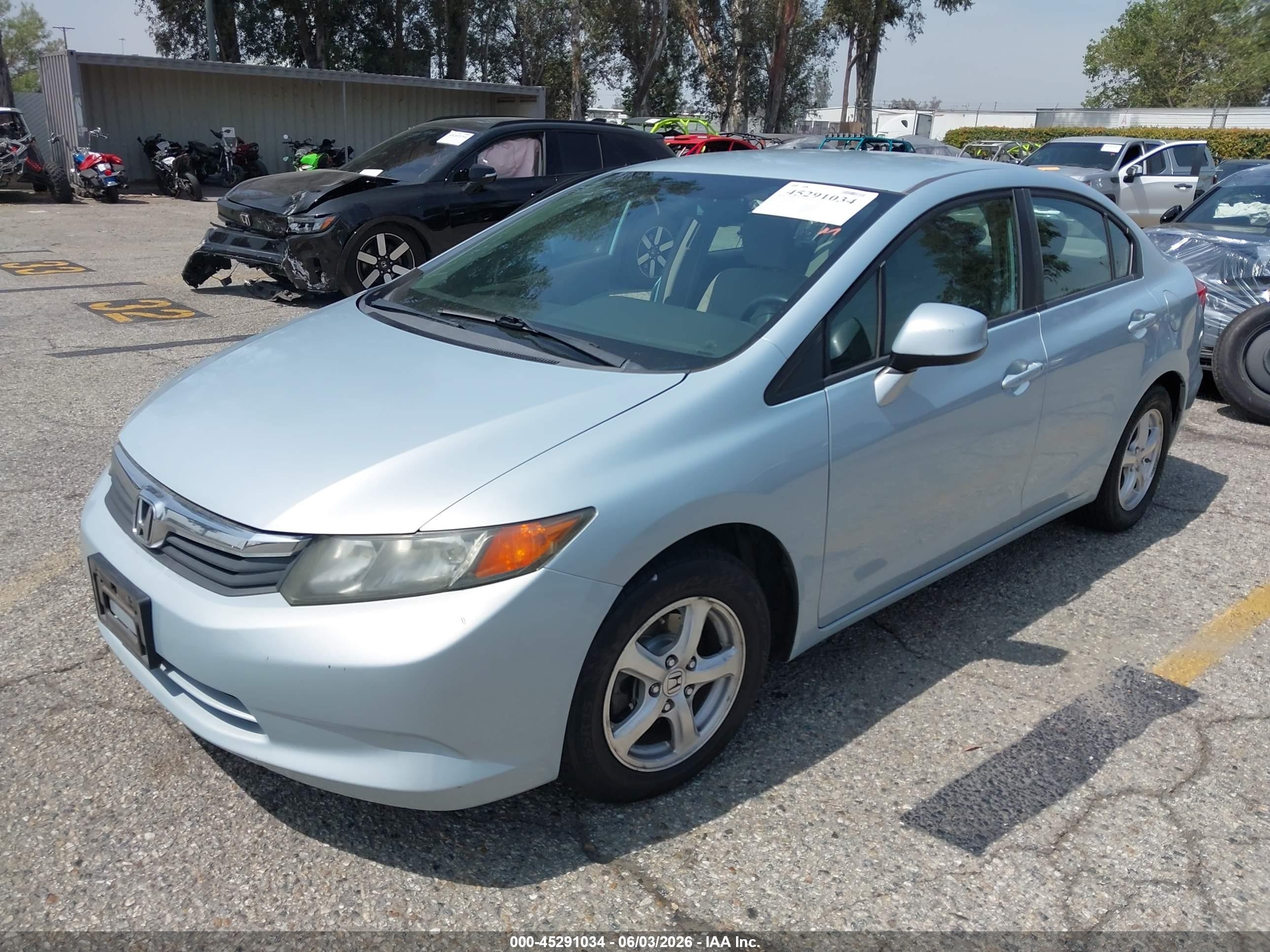 2012 Honda Civic Natural Gas Blue vin: 19XFB5F54CE002494