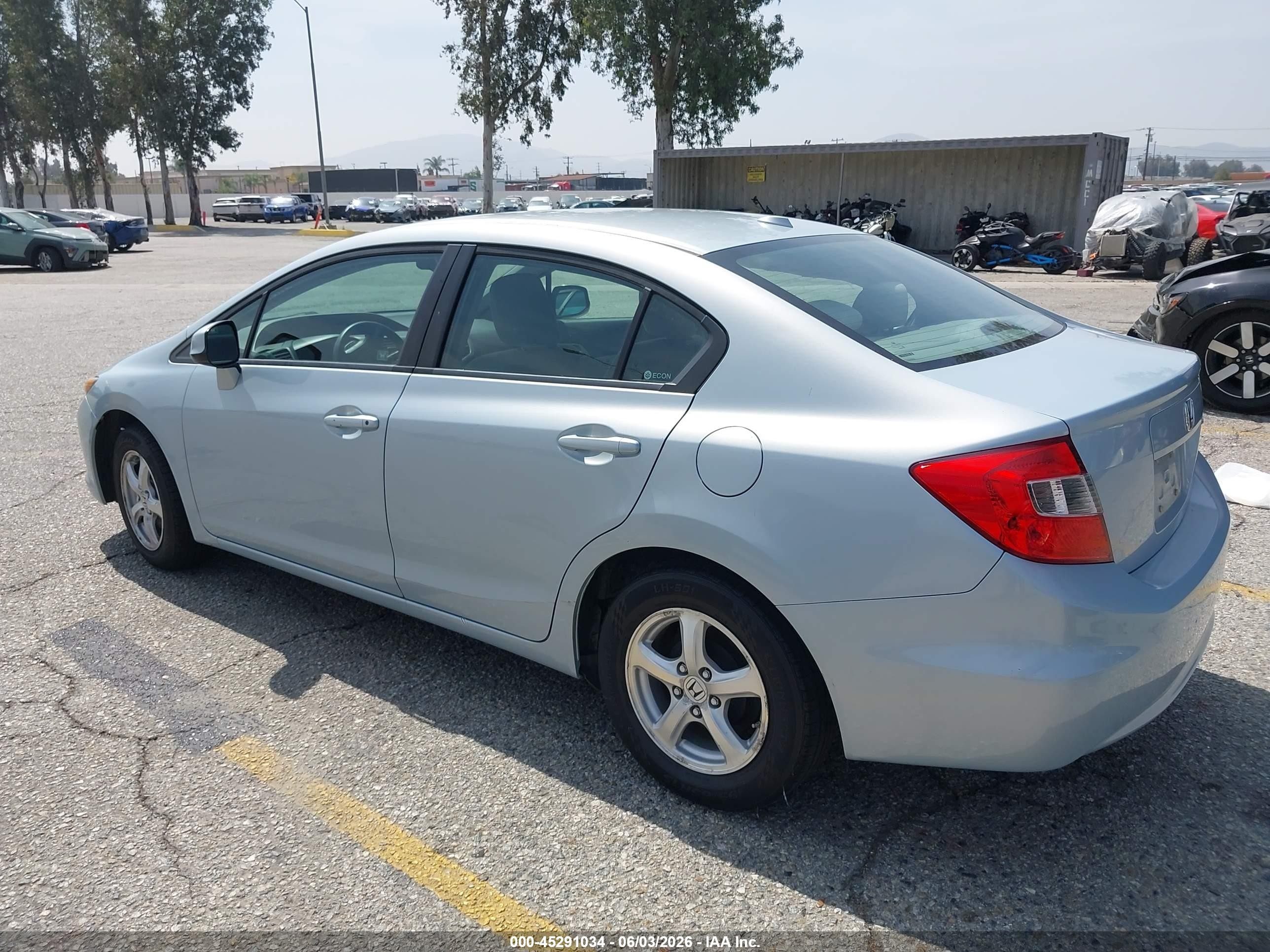 2012 Honda Civic Natural Gas Blue vin: 19XFB5F54CE002494